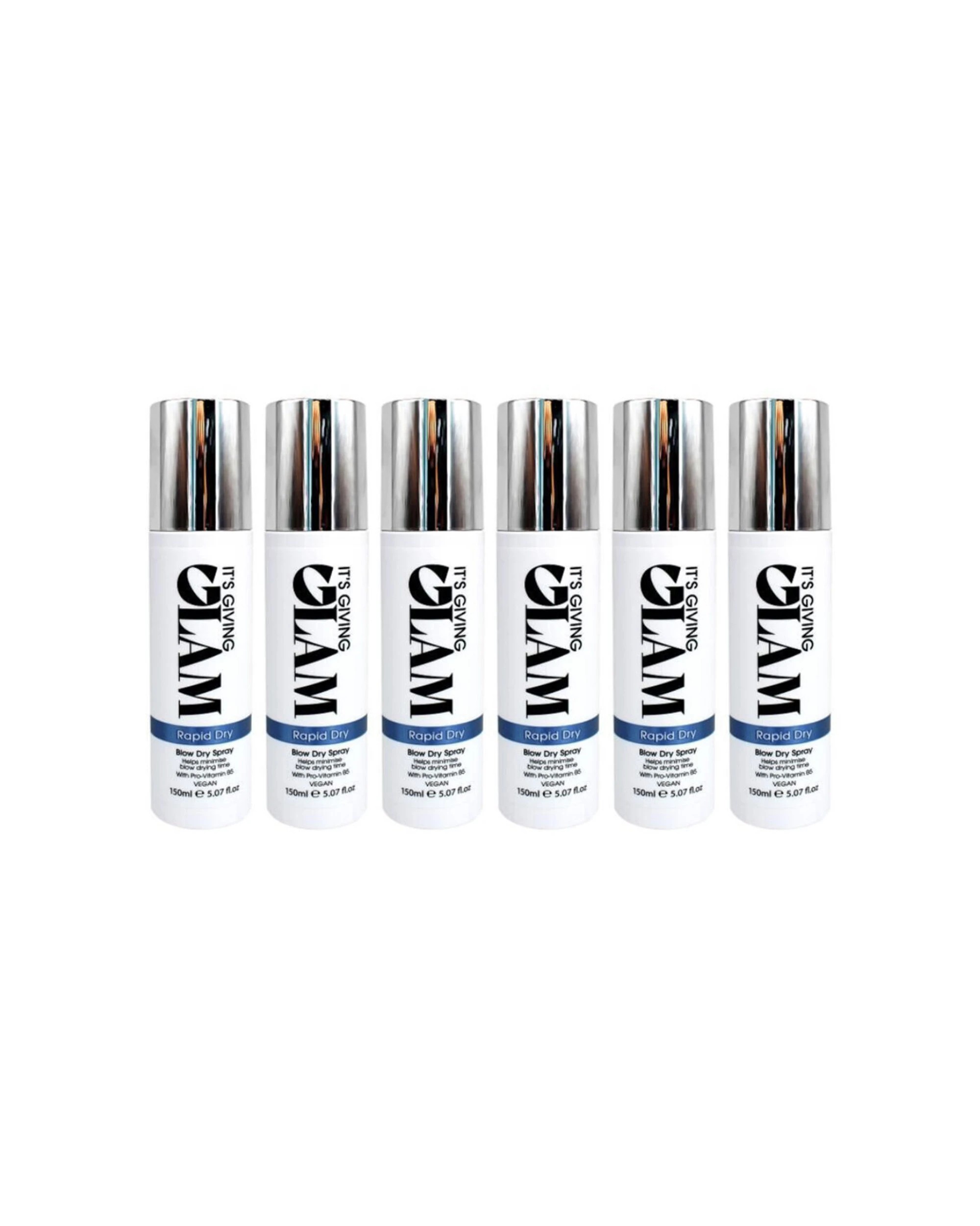 1 It's Giving Glam 6PK Blow Dry Spray Pro Vitamin B5 For All Hair Types 150ml - Clear, 1 of 3