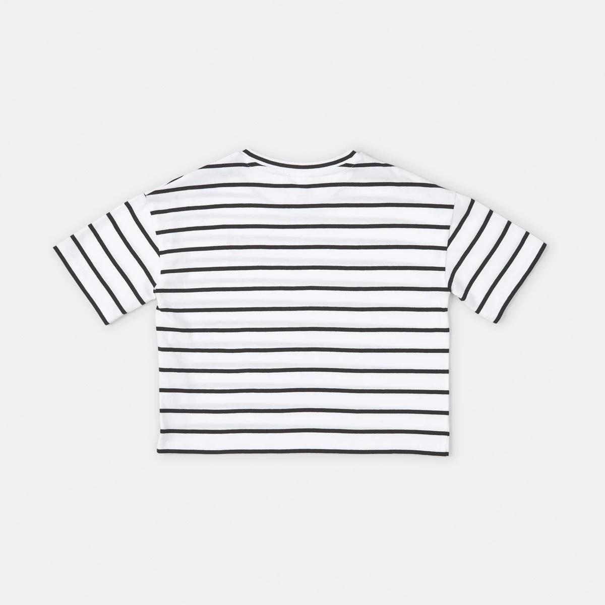 8 Short Sleeve Stripe T-shirt Blk Stripe, 8 of 8