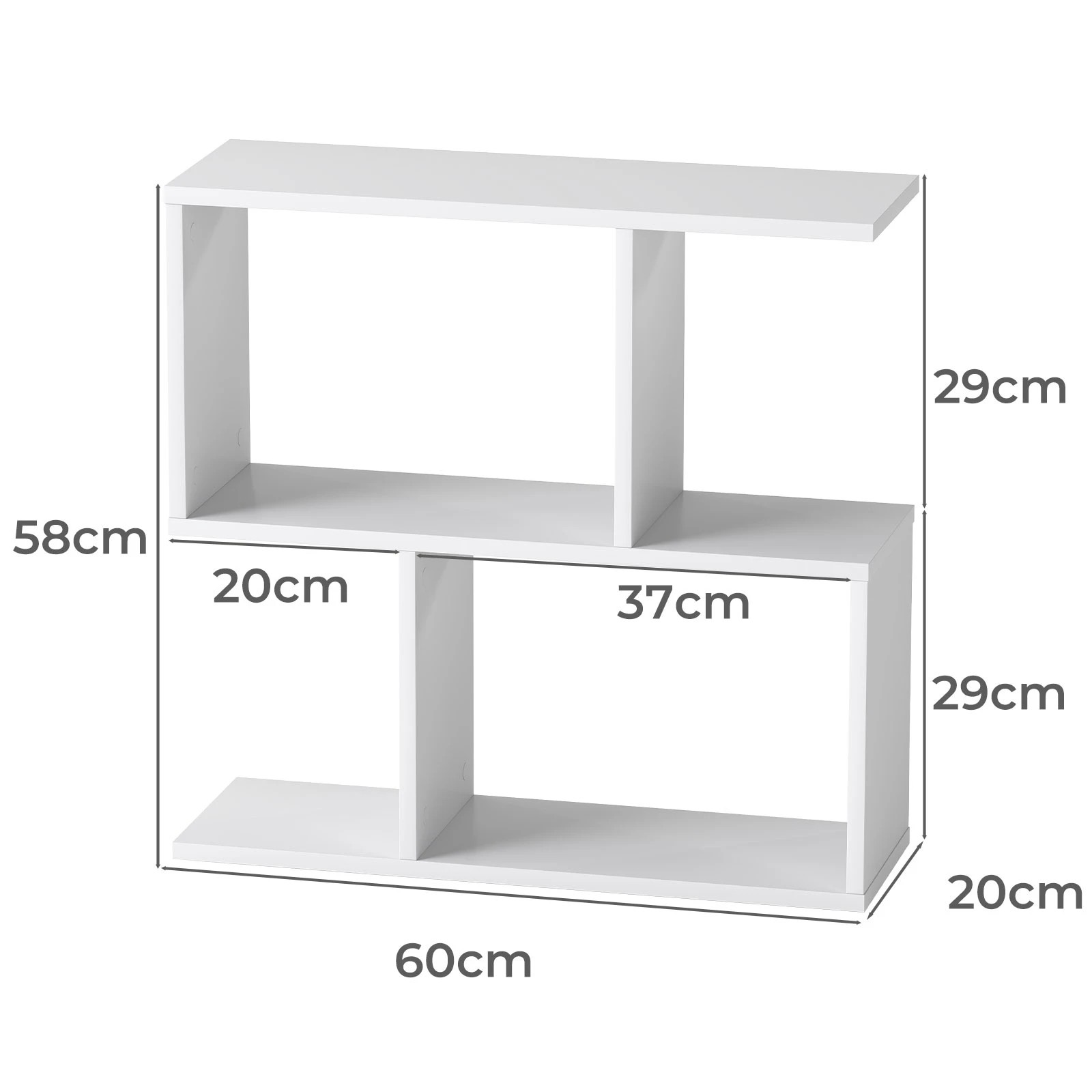 3 Levede Slim Side Table Two-Tier - White, 3 of 9