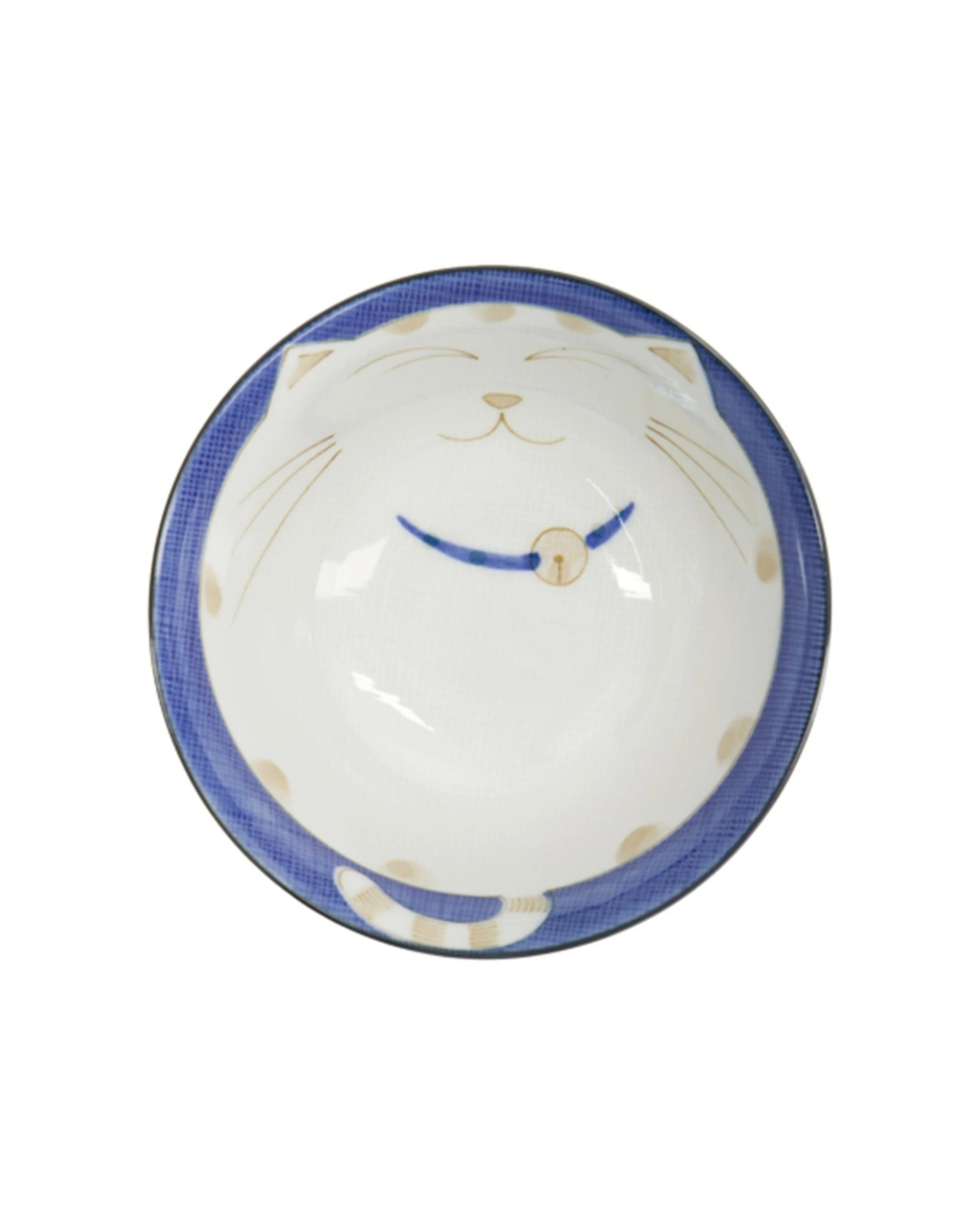 4 Tokyo Design 2PK Kawaii Neko Cat Tayo Bowl 13x6.5cm Japanese-Inspired Tableware - Blue, 4 of 4
