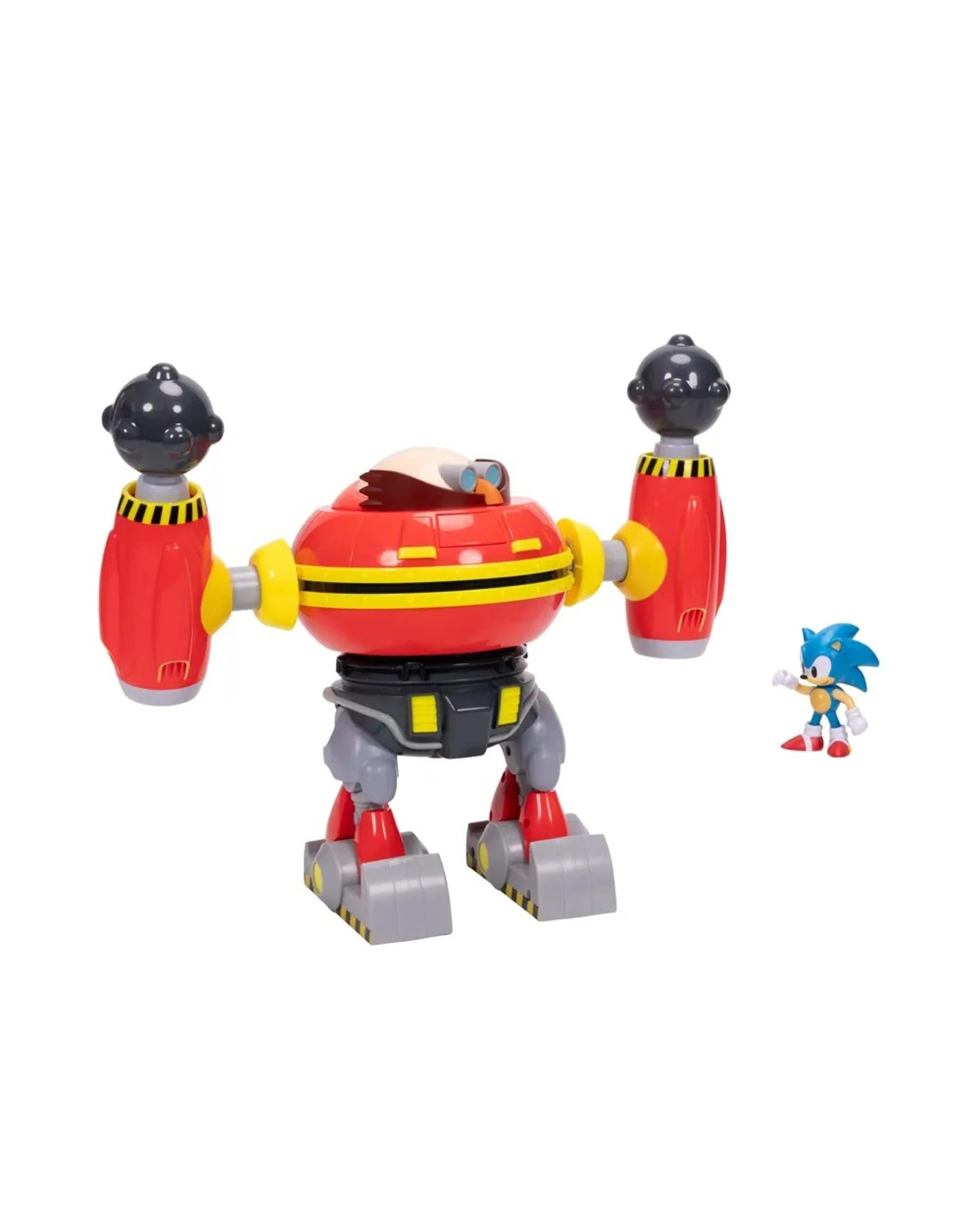 4 Sonic the Hedgehog Hammer Egg Robot with Sonic Deluxe 2.5 inch Figure Playset, 4 of 9