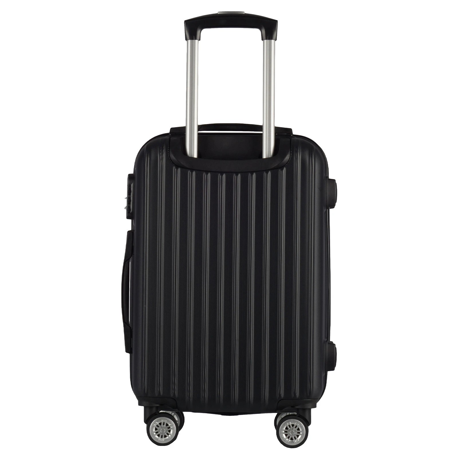 4 Milano Décor Premium 3pc ABS Luggage Suitcase Luxury Hard Case Shockproof Travel Set - Black, 4 of 7