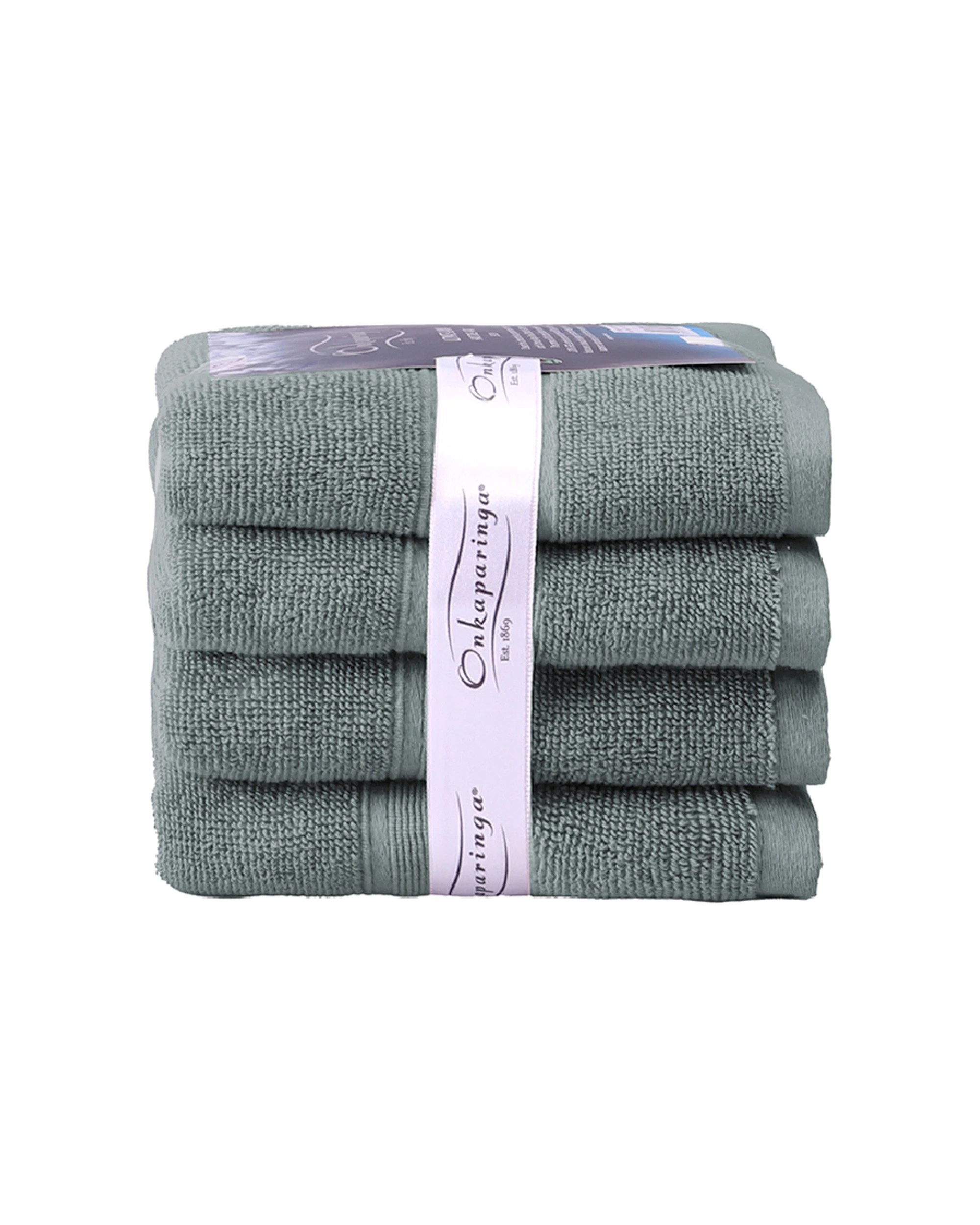 1 Onkaparinga Ultimate Alanya Hand Towel 550Gsm Slate 4PK - Grey, 1 of 3