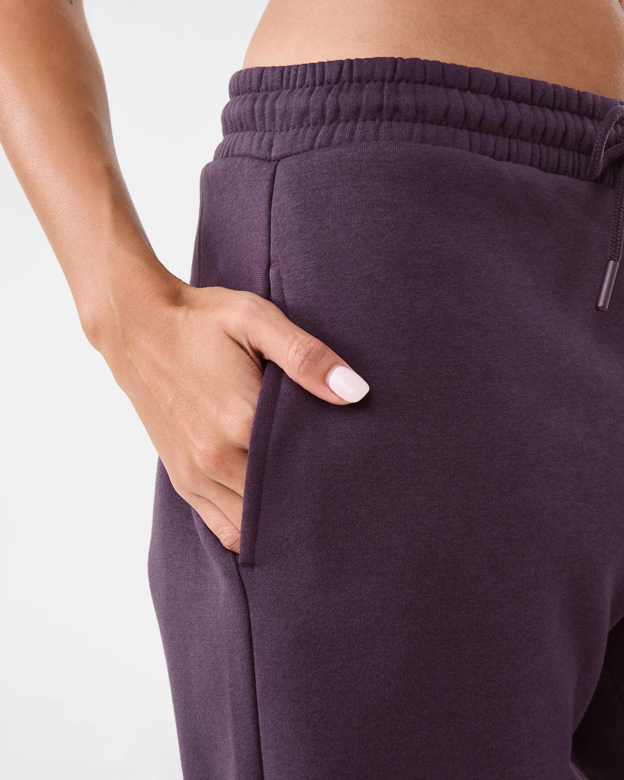 6 Active Womens Essential Cuff Trackpants Pur Raisin, 6 of 6