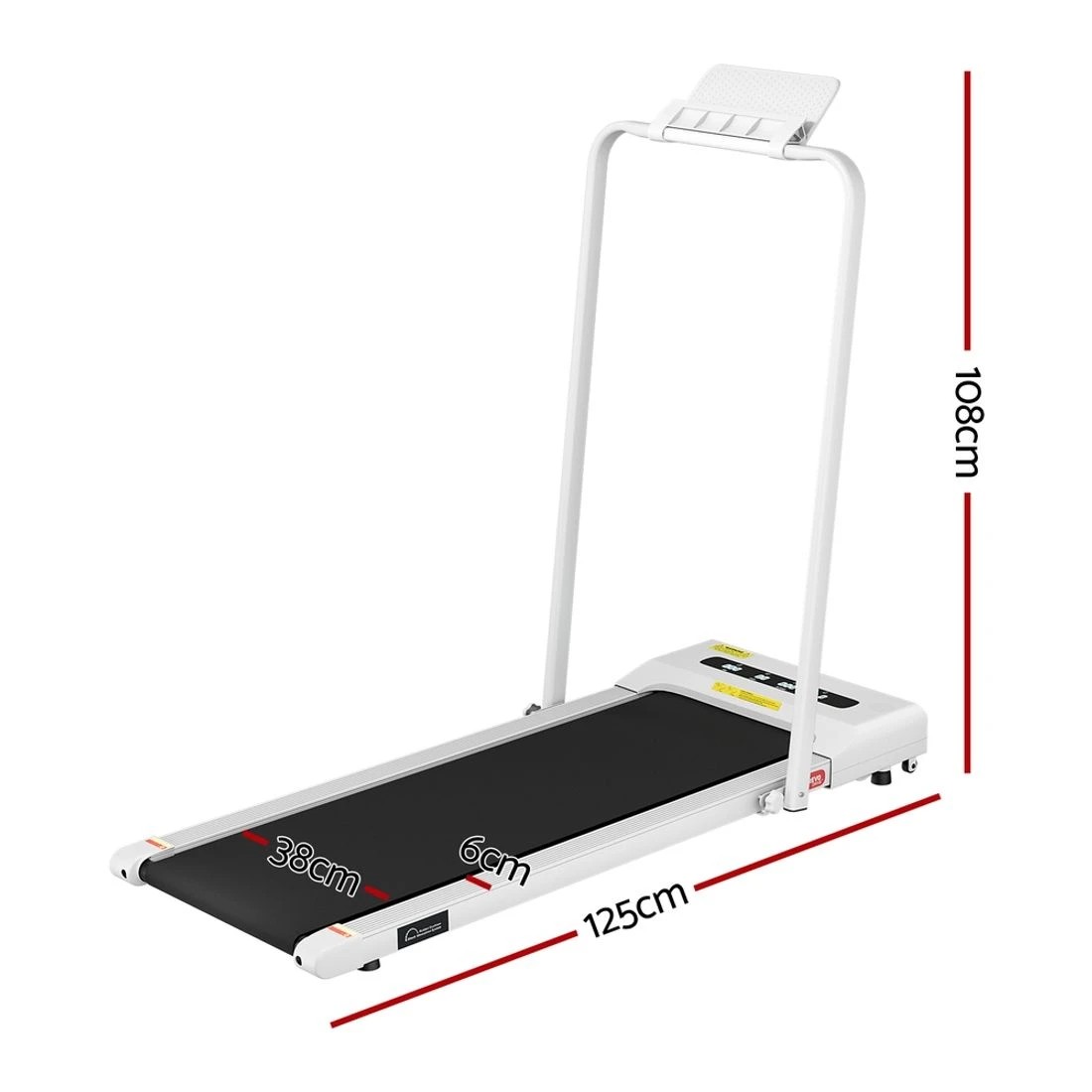 2 Everfit Treadmill Electric Walking Pad Under Desk Home Gym Fitness 380mm - White, 2 of 9