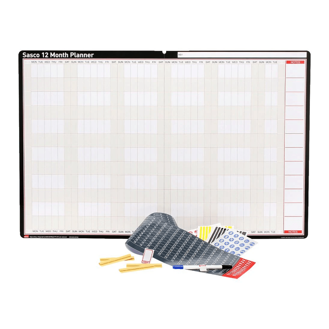 2 Sasco Undated Wall Planner 910x605mm, 2 of 2