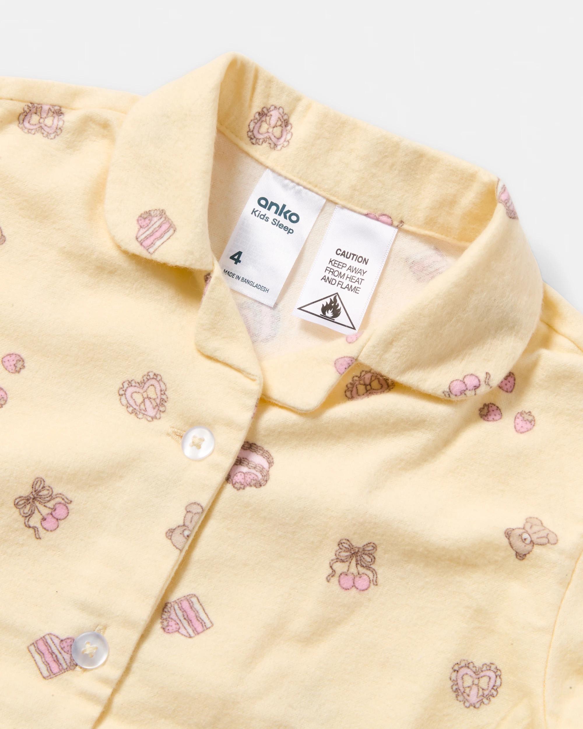 7 Flannel Pyjama Set Ylw Swet, 7 of 8