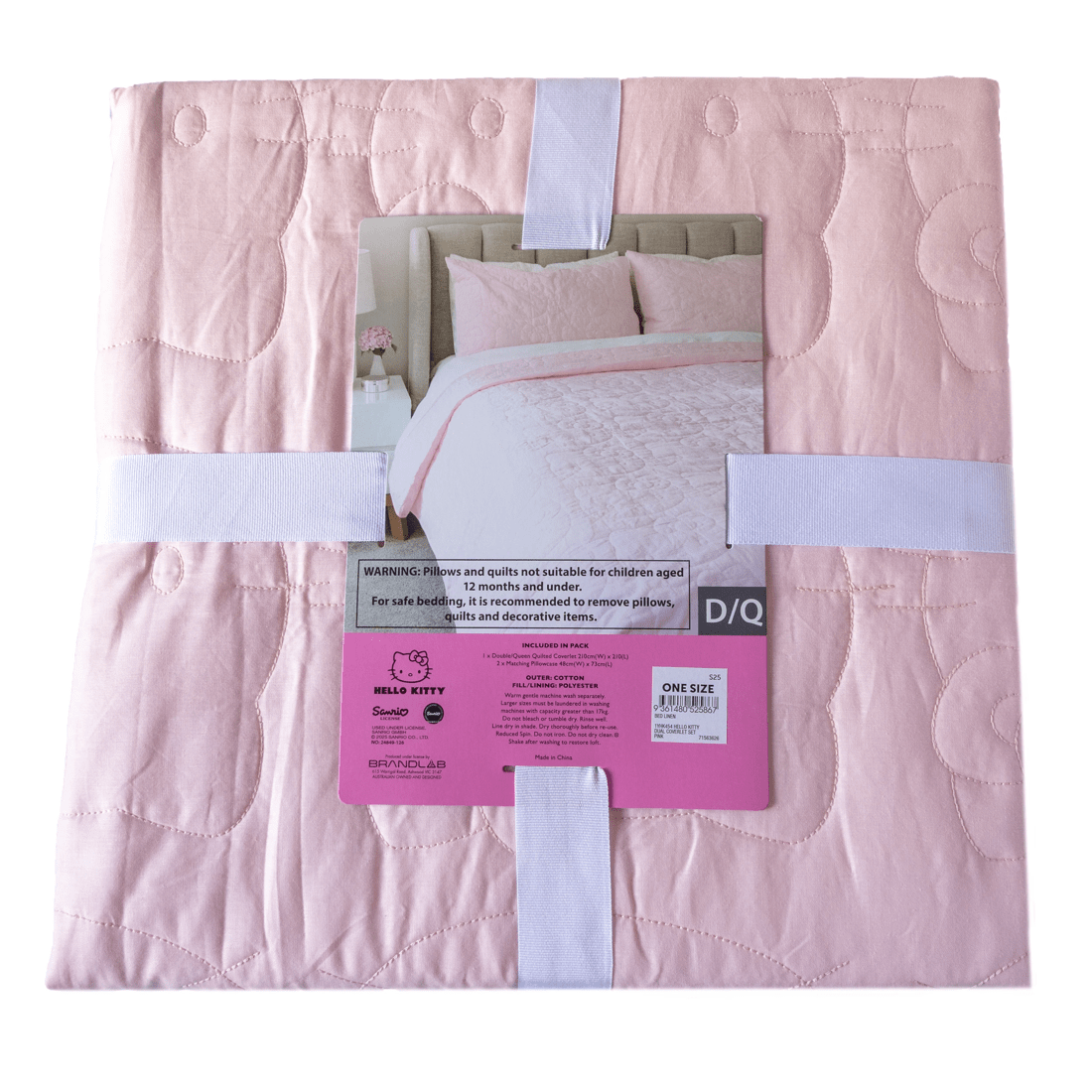 5 Hello Kitty Quilted Coverlet
 - Queen Bed
 - Pink, 5 of 8