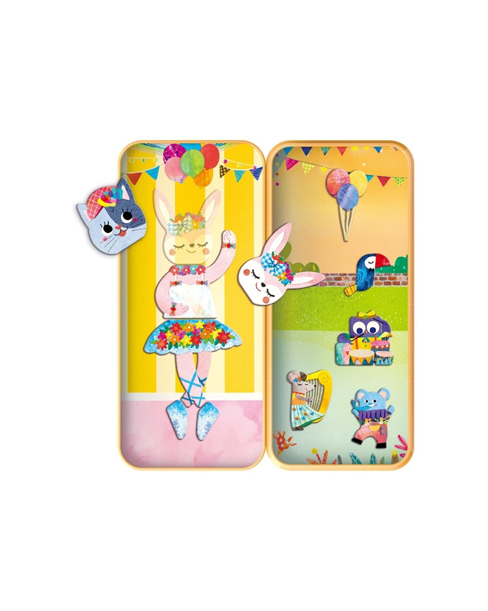 2 Mieredu Travel Magnetic Box Animal Music Kids Creative Learning Toy Set, 2 of 3