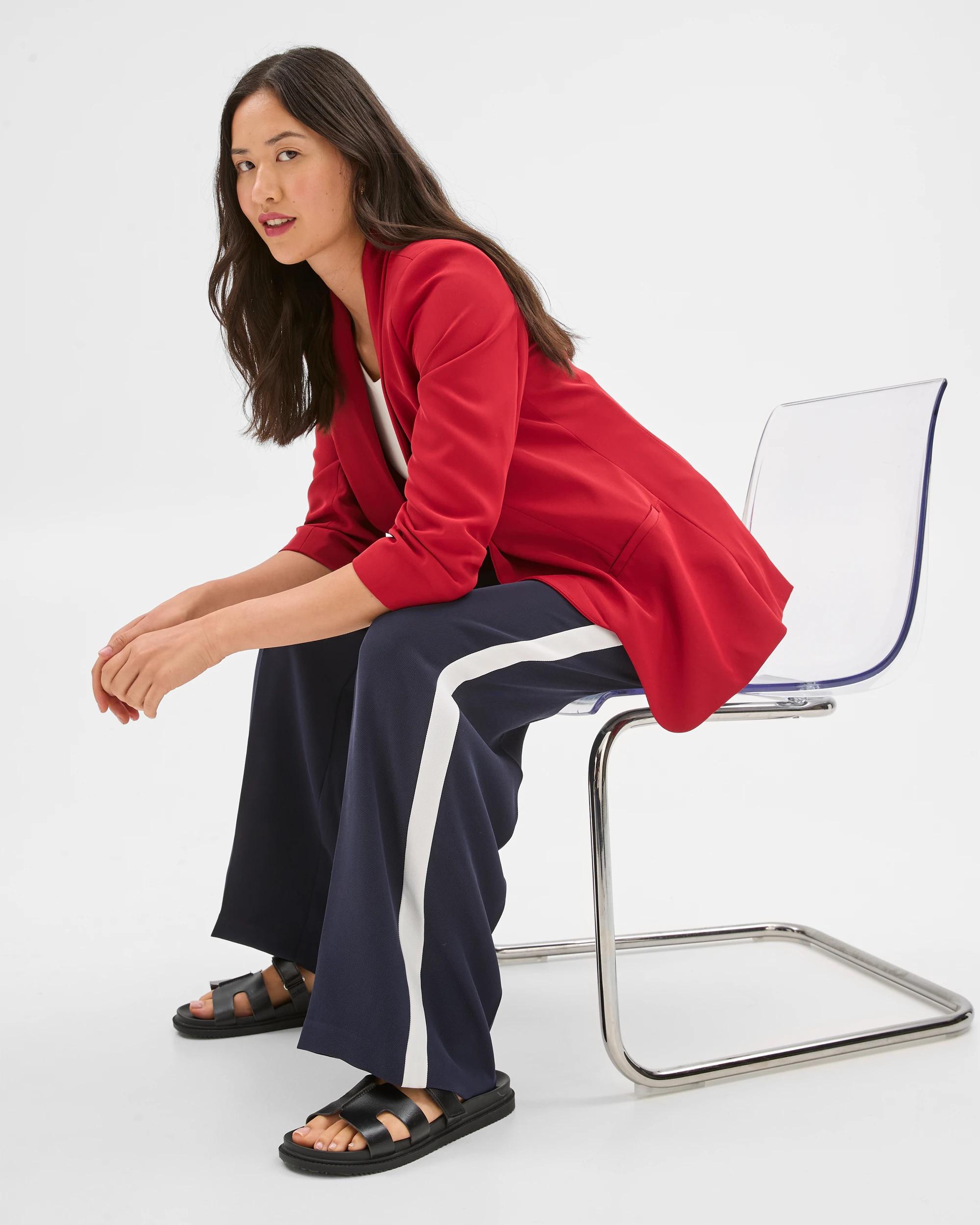 1 Relaxed Side Stripe Wide Leg Pants - Preview NAVY BLUE, 1 of 6