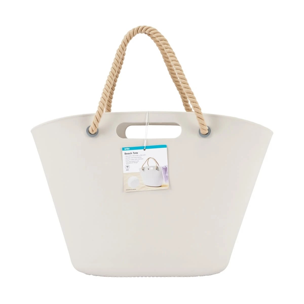 10 Beach Tote - Stone, 10 of 10