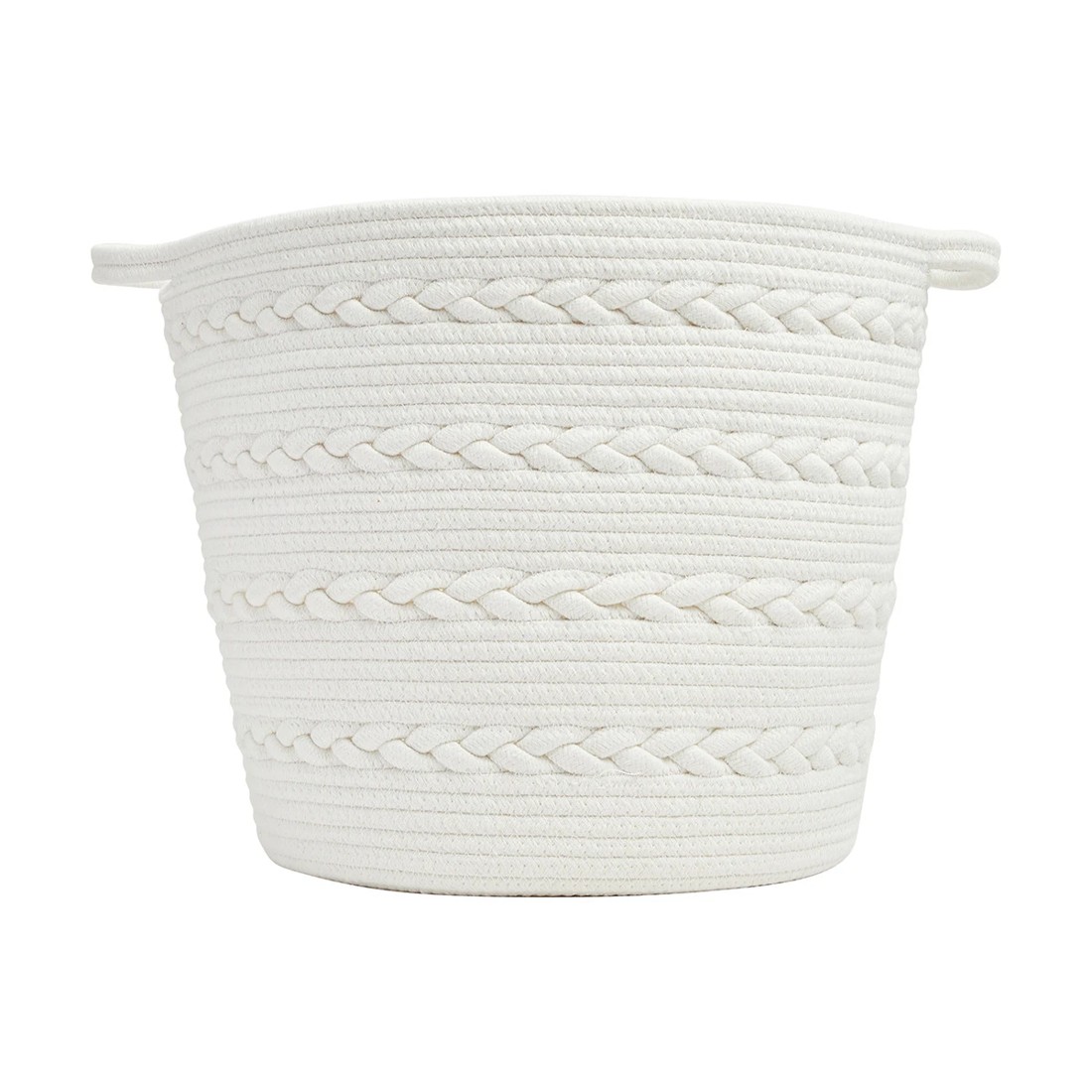 5 Round Braid Rope Basket - White, 5 of 7