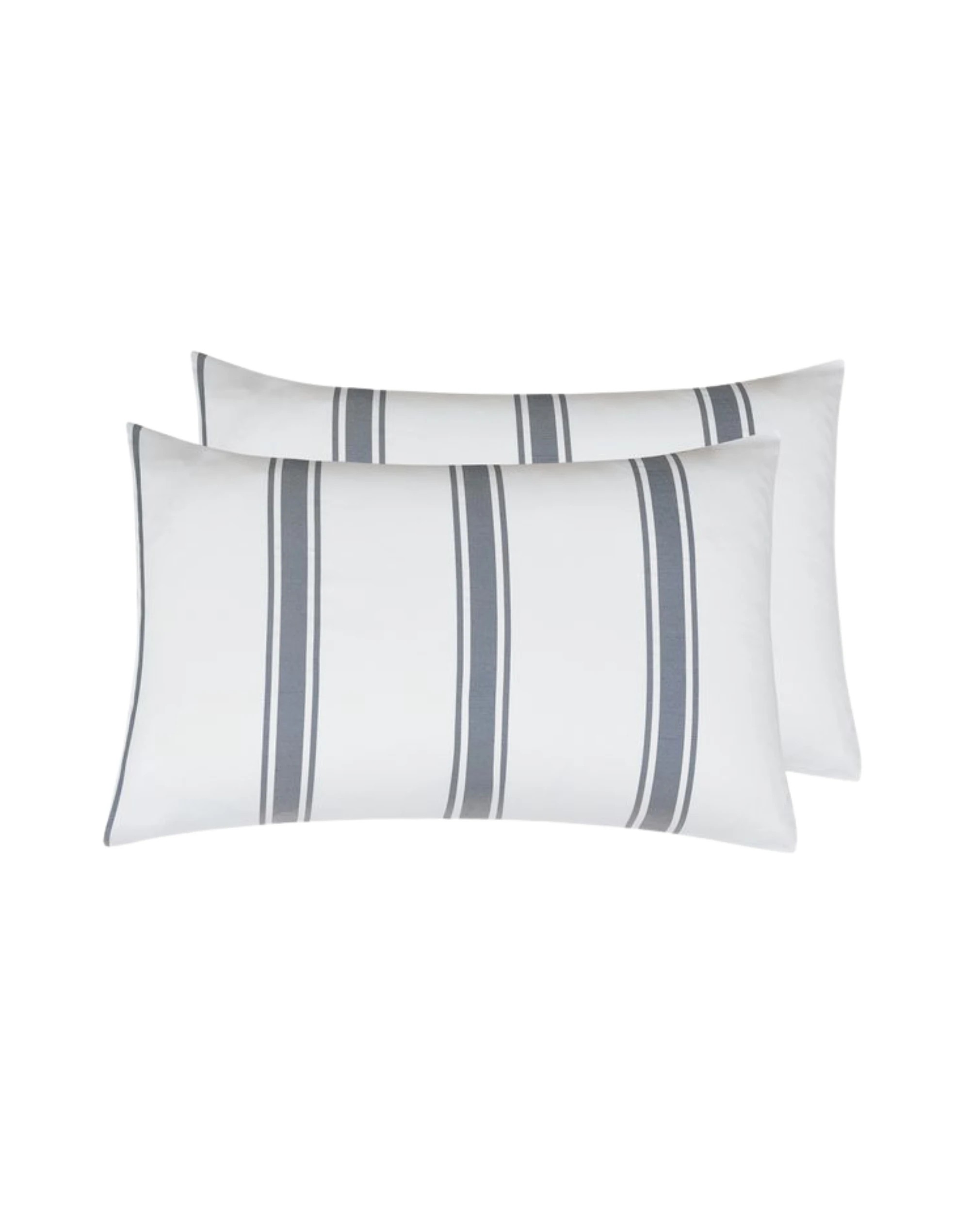 6 CleverPolly Yarn-Dyed Washed Microfibre Sheet Set - King Bed - Wide Stripe Steel Blue, 6 of 6