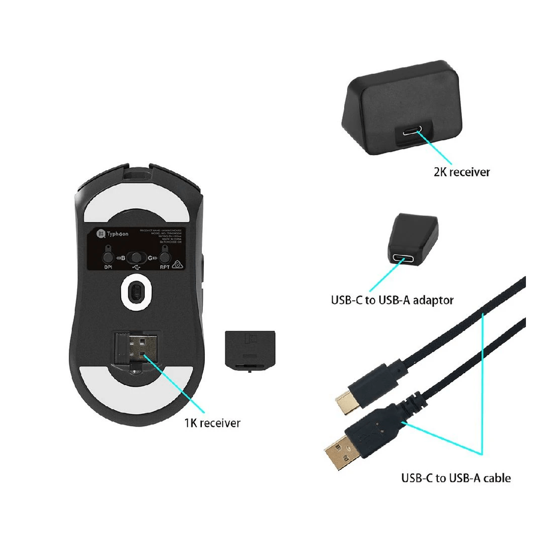 4 Typhoon Ultimate Wireless Lightweight Gaming Mouse, 4 of 7