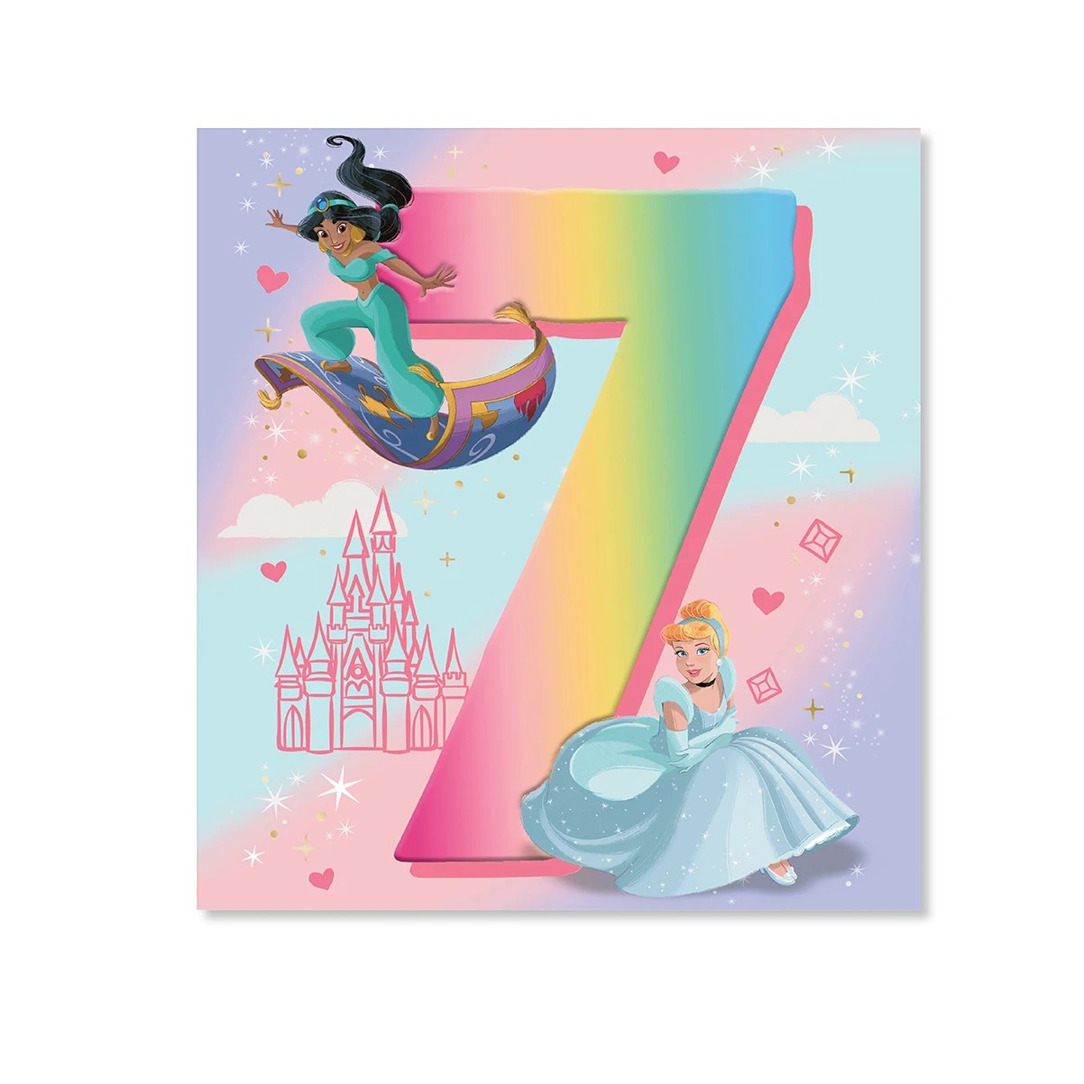 3 Hallmark 7th Birthday Card - Disney Princess, 3 of 3