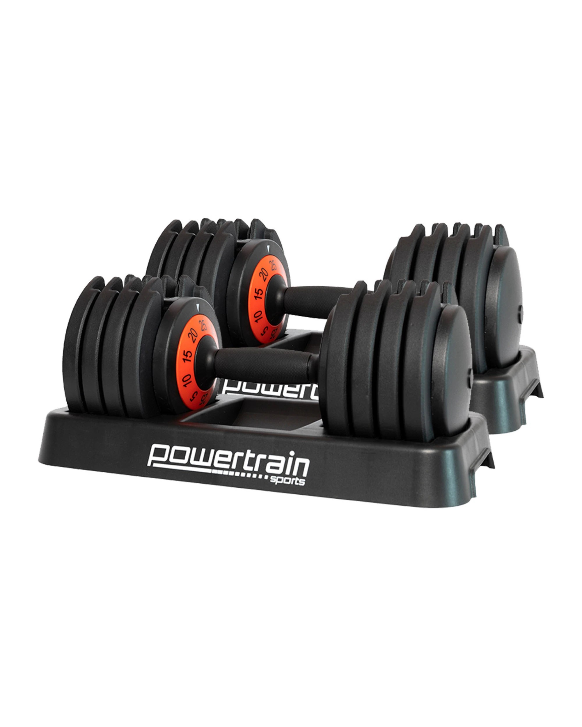 1 Powertrain GEN2 Pro 50kg Adjustable Dumbbell Set Weight Plates Home Gym, 1 of 8