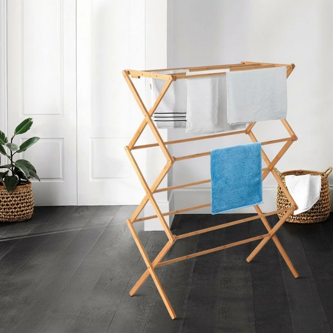 6 Artiss Clothes Airer Coat Rack Foldable Hanger Dryer - Natural, 6 of 6