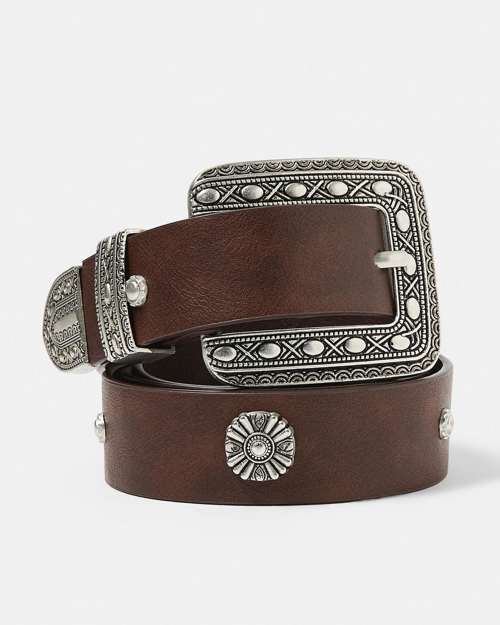1 Western Stud Belt Deep Fudge, 1 of 5