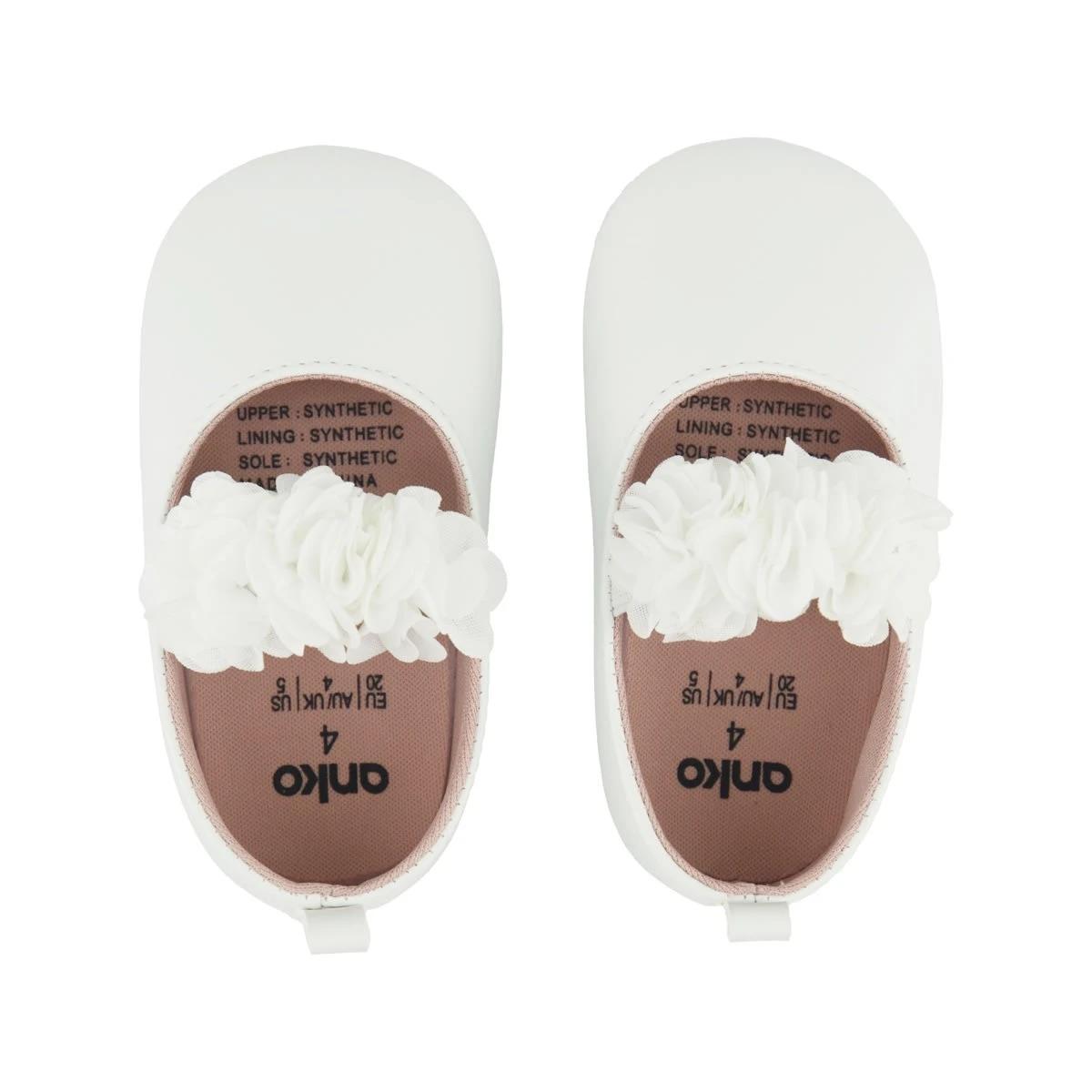 2 Baby A-Bar Shoes WHITE, 2 of 5