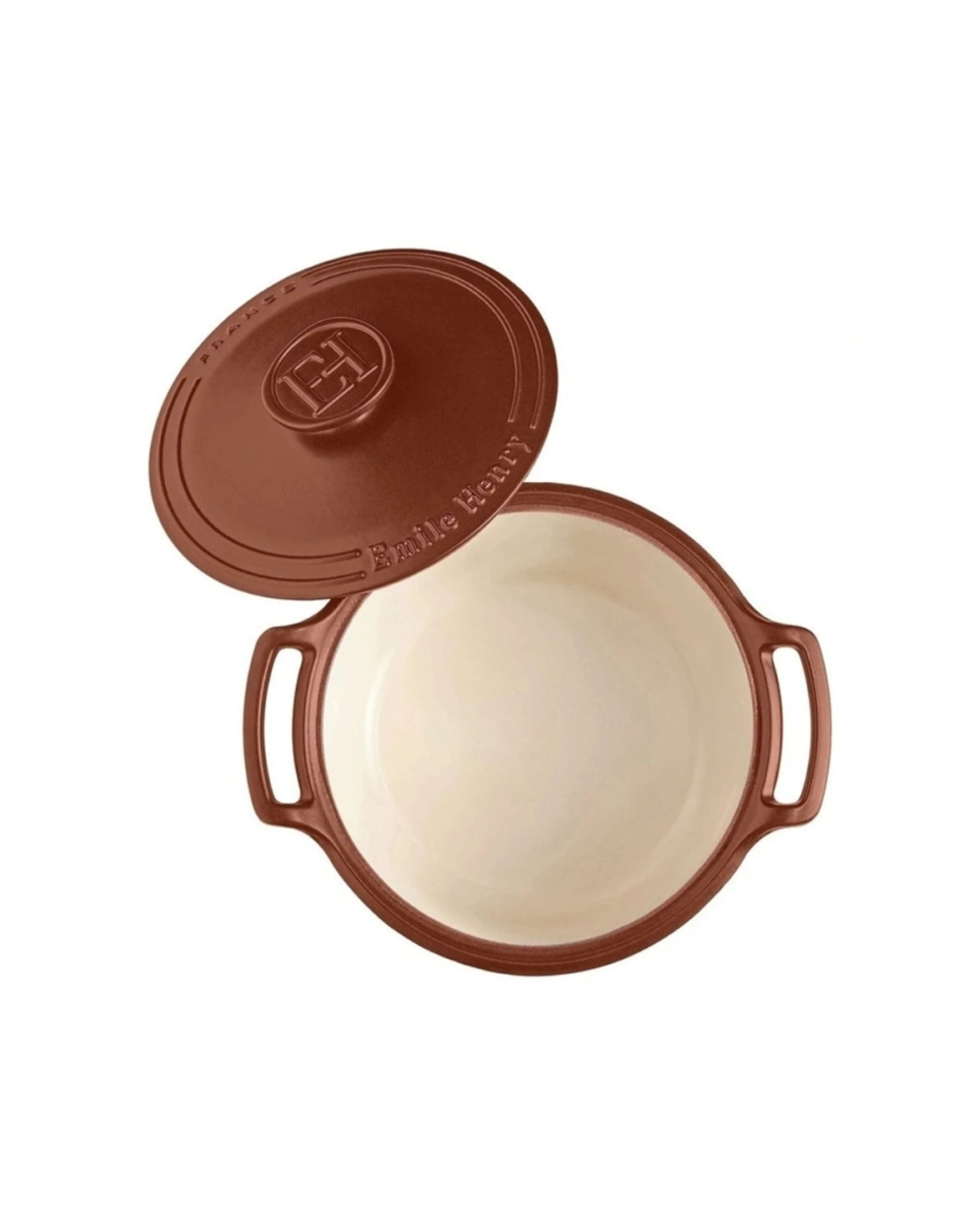 2 Emile Henry Sublime Round Casserole Dish Ceramic Cookware Oven Safe 4L Sienne - Brown, 2 of 5