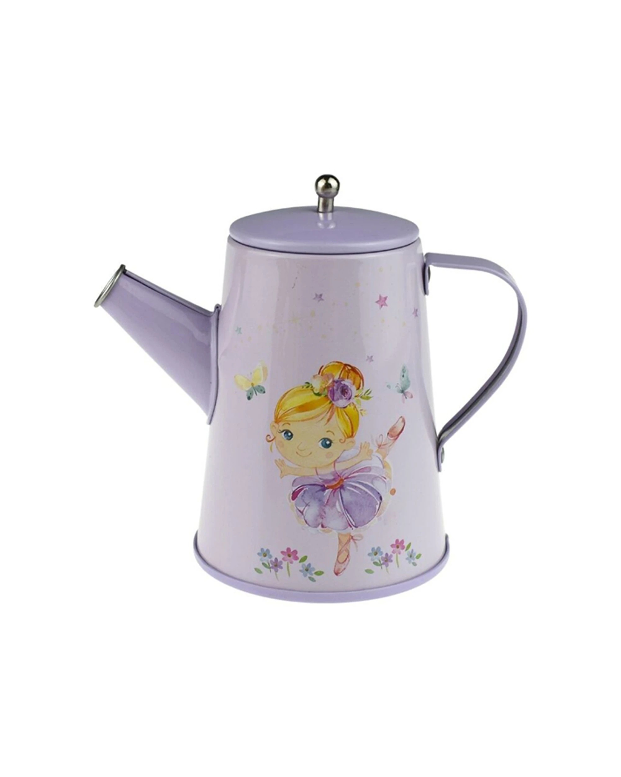 3 Kaper Kidz 13pc Ballerina Tin Tea Mug Set Kids Pretend Play Toy - Multi, 3 of 5