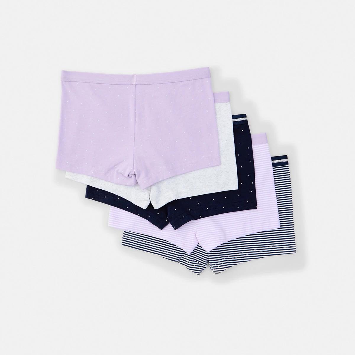 2 5 Pack Print Shorties PURPLES, 2 of 8