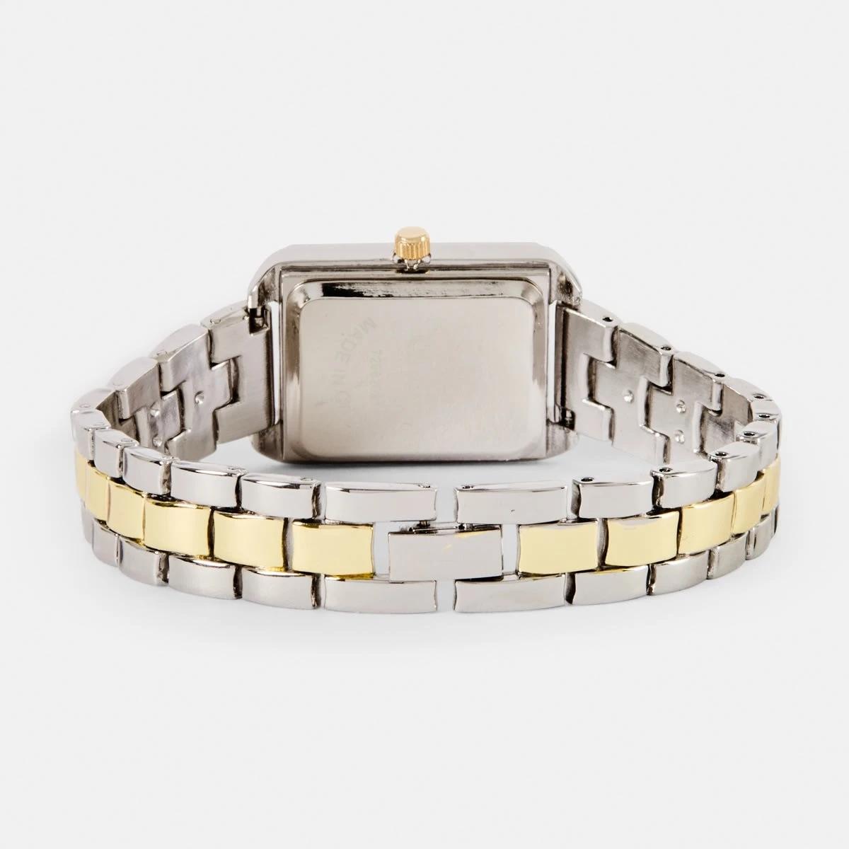 2 Womens Two Tone Square Watch - Silver Tone Silver, 2 of 6