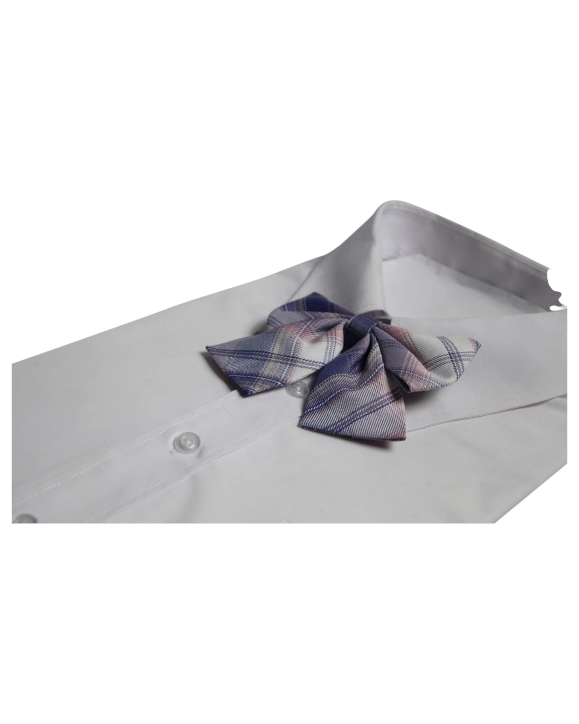 2 Zasel Womens Violet & Baby Pink Tarten Patterned Shirt Collar Bow Tie - Multi, 2 of 3