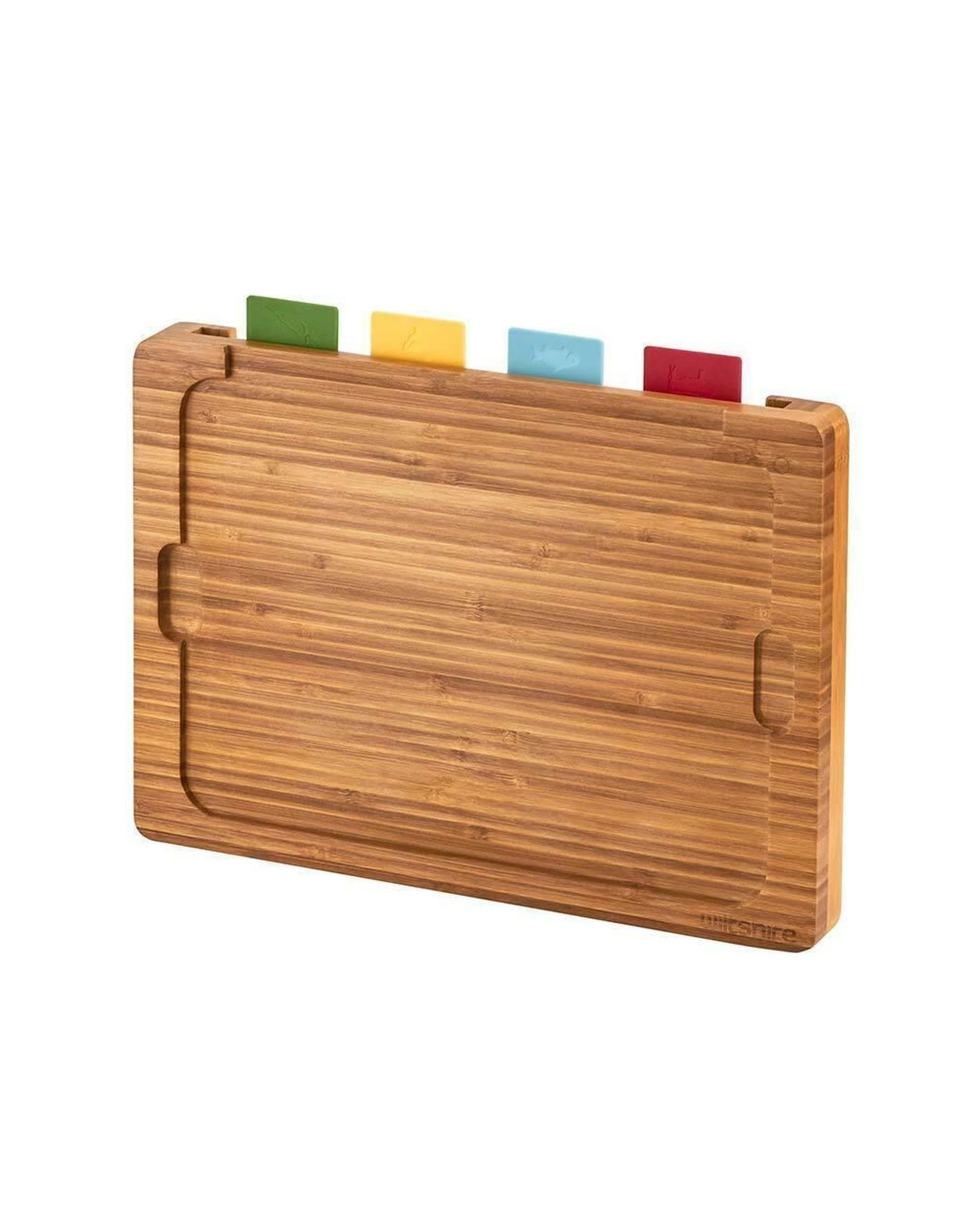 1 Wiltshire Bamboo 4 Piece Multi Chopping Board Set Colour Coded, 1 of 7