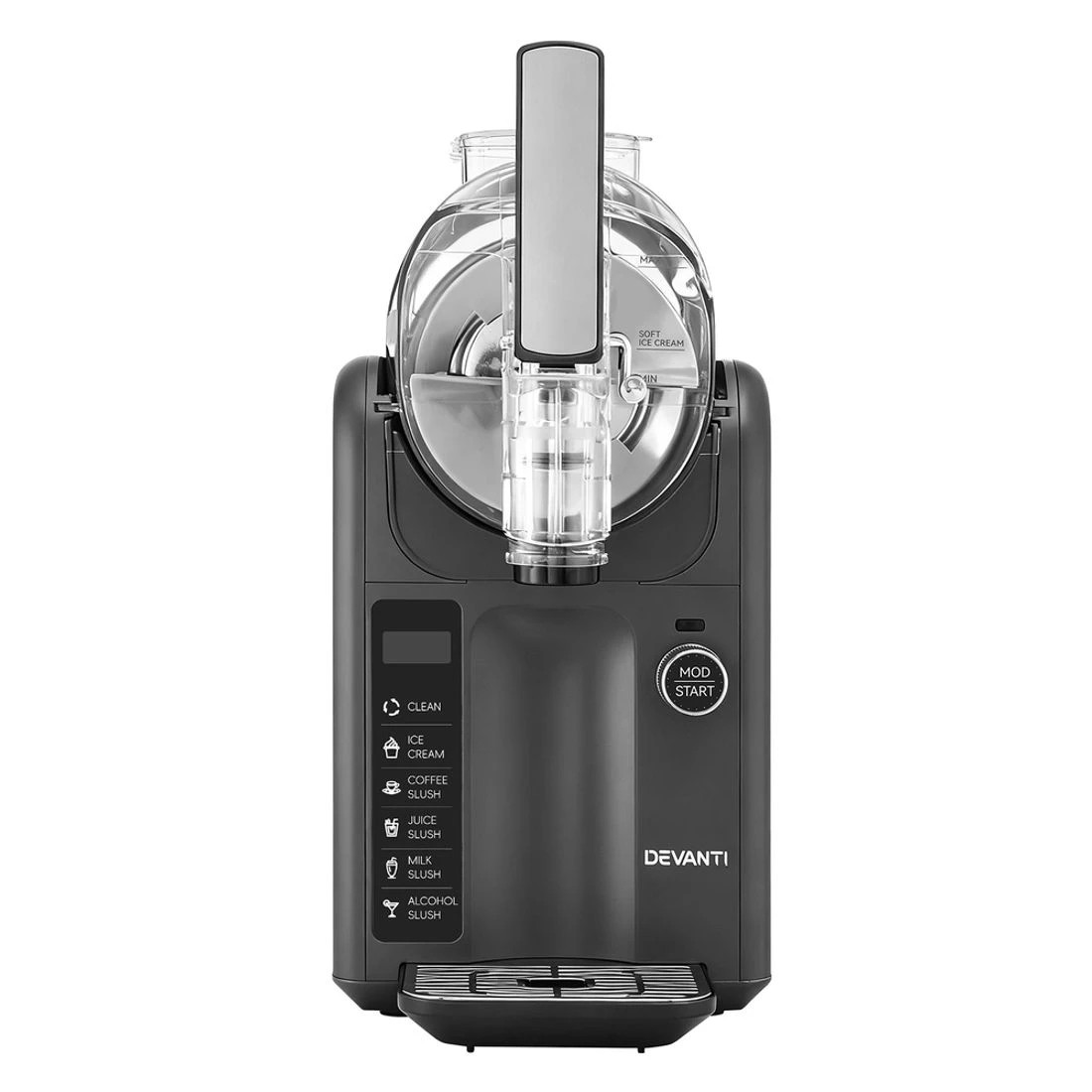 3 Devanti Slushie Machine Ice Cream Maker 2L - Grey, 3 of 8