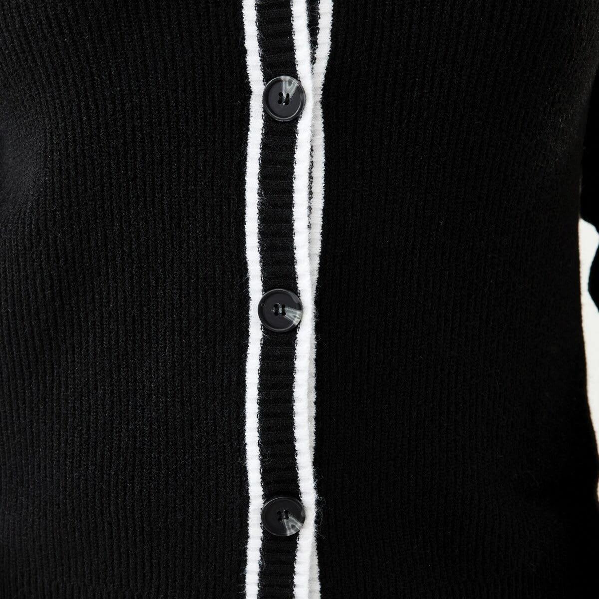 7 Curve Button Cardigan Black, 7 of 7