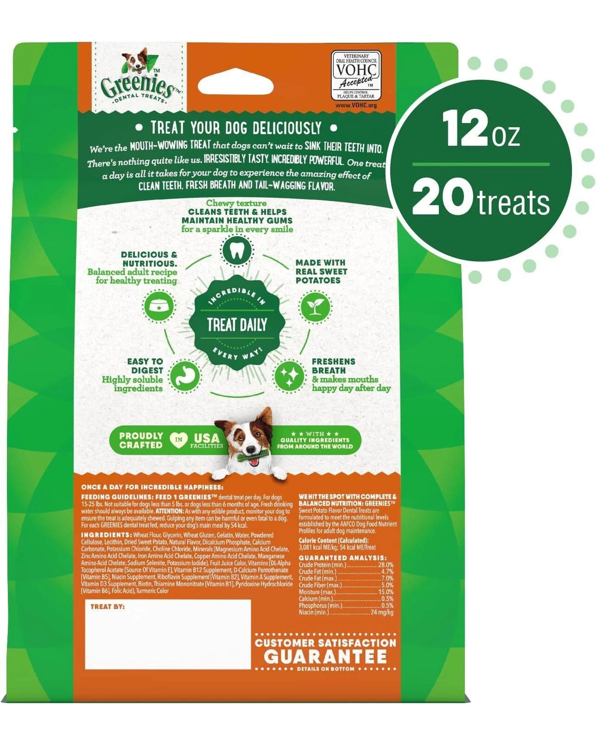 2 Greenies Dental Treats Sweet Potato for Petite Dogs 7-11kgs 340g, 2 of 10