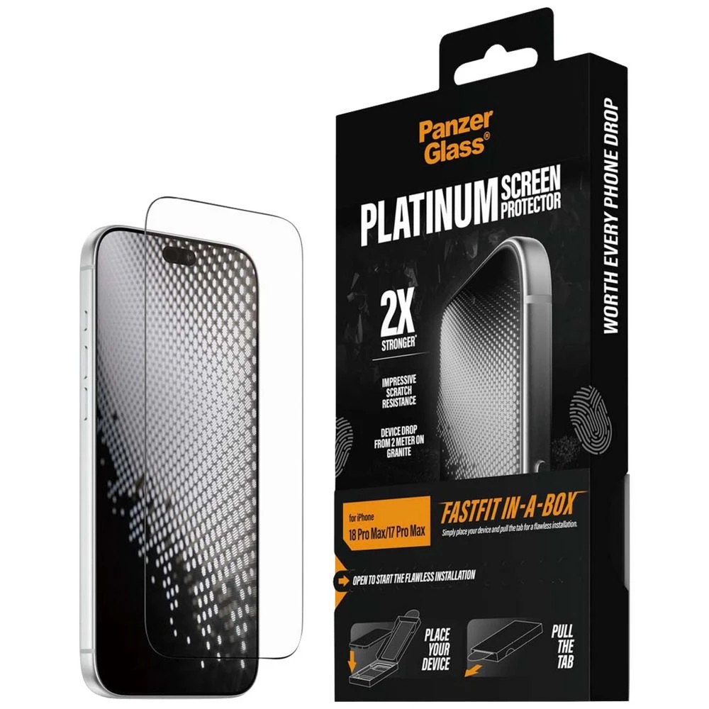 1 PanzerGlass Platinum Screen Protector iPhone 17/18 Pro Max, 1 of 9