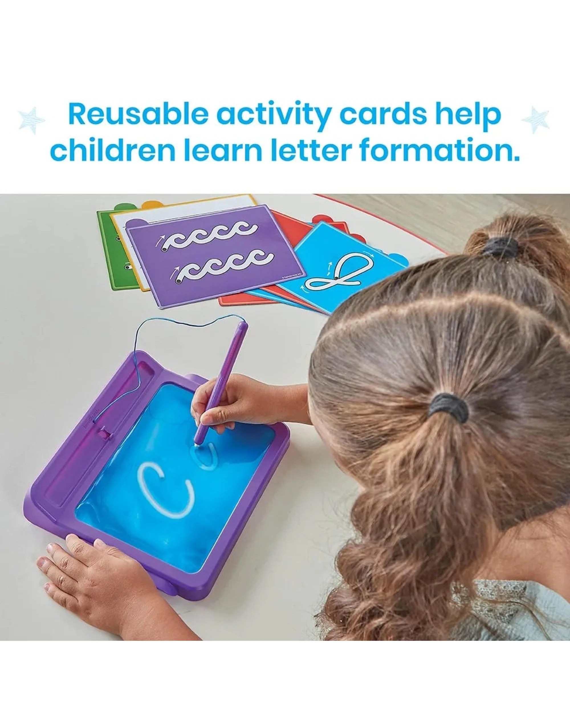 8 Hand2Mind Cursive Letter Tracing Sensory Pad, 8 of 10