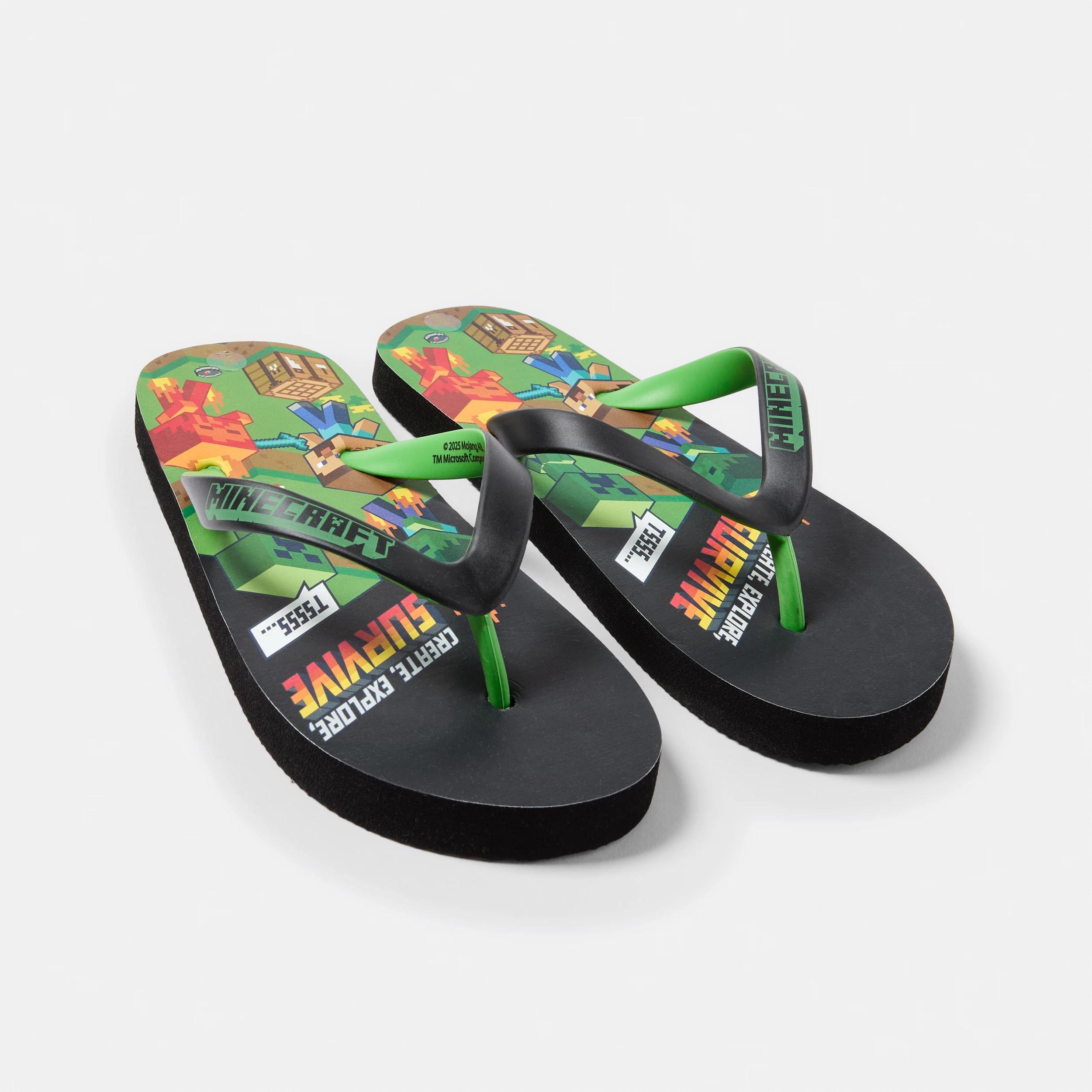1 Senior Minecraft License Thongs MINECRAFT TH PR BLK, 1 of 5