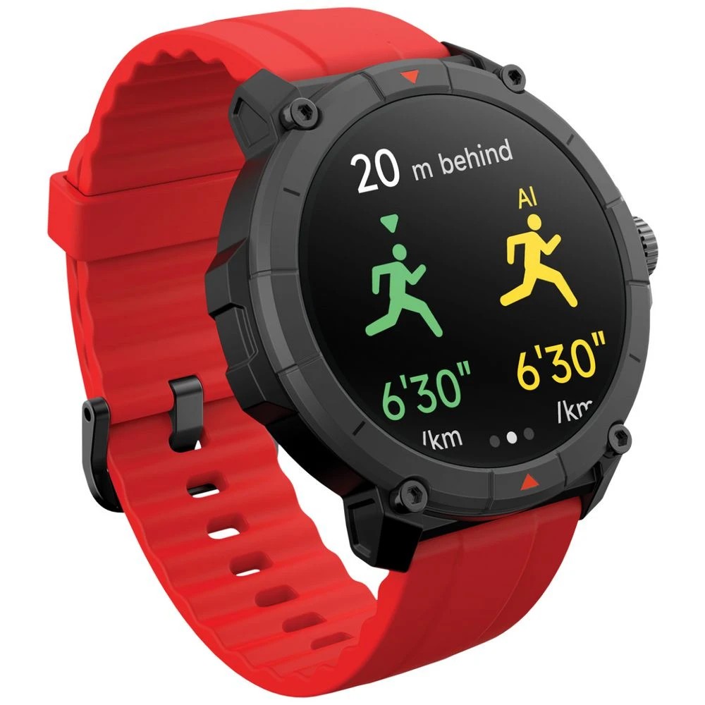 2 Ryze Trek GPS Smart Watch Black and Red, 2 of 4