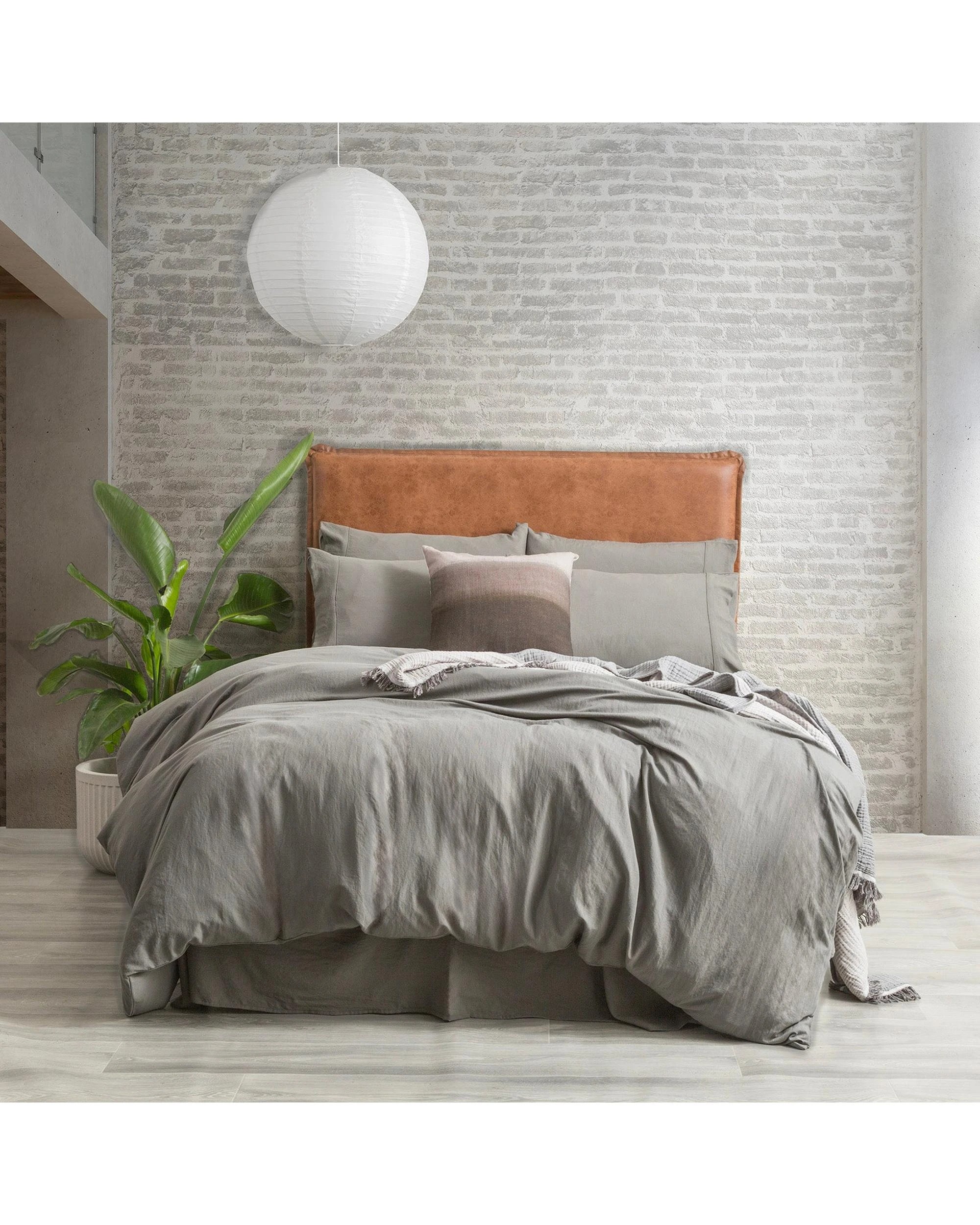 2 Ddecor Home Ultra Plush Vintage-Washed Microfiber Quilt Cover Set - Charcoal - Charcoal, 2 of 4