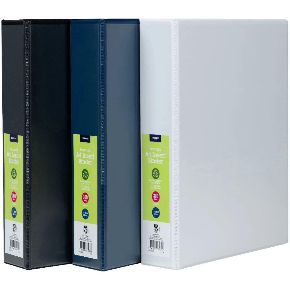 6 J.Burrows Insert Binder A4 2 D-Ring 38mm Blue, 6 of 6