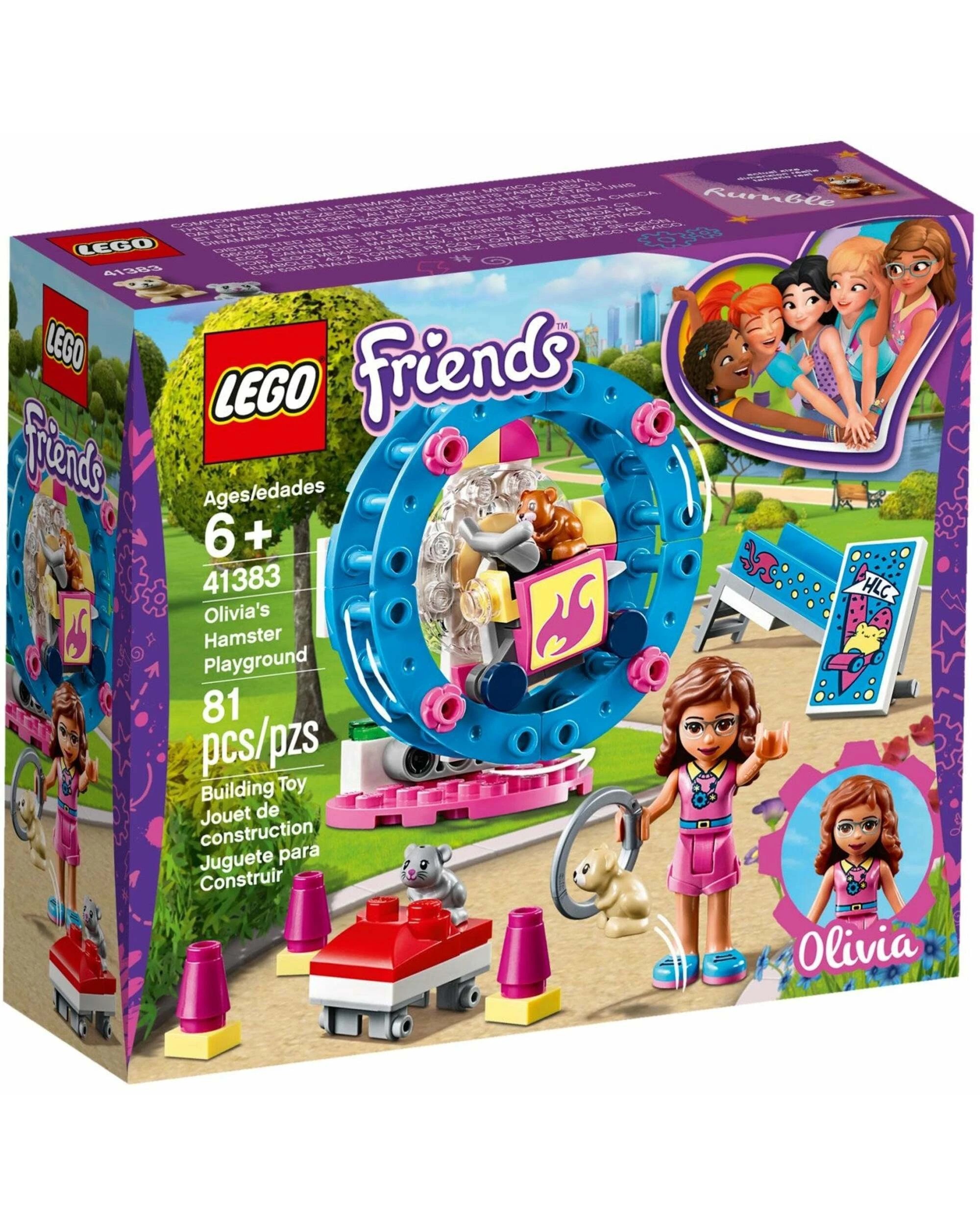 1 LEGO 41383 Olivia's Hamster Playground - Spinning Wheel & Play Set, 1 of 5