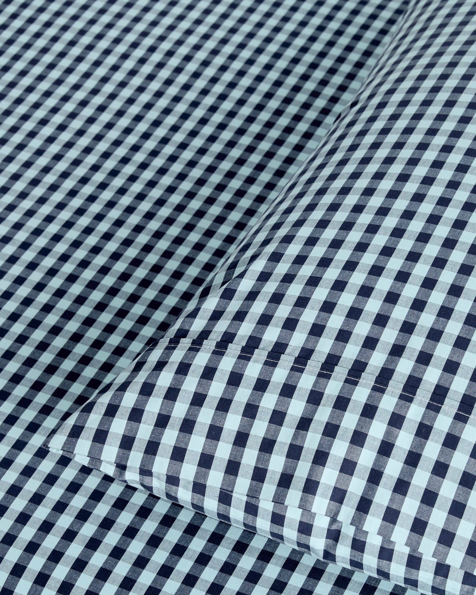 3 Target Grayson Gingham Australian Cotton Fitted Sheet Set - Double Bed - Blue, 3 of 5