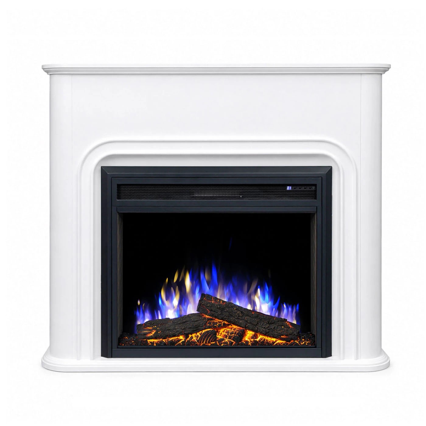 7 Moda Living Santorini White Mantel Electric Fireplace Suite with 30 Inch Moonlight Insert - White, 7 of 10