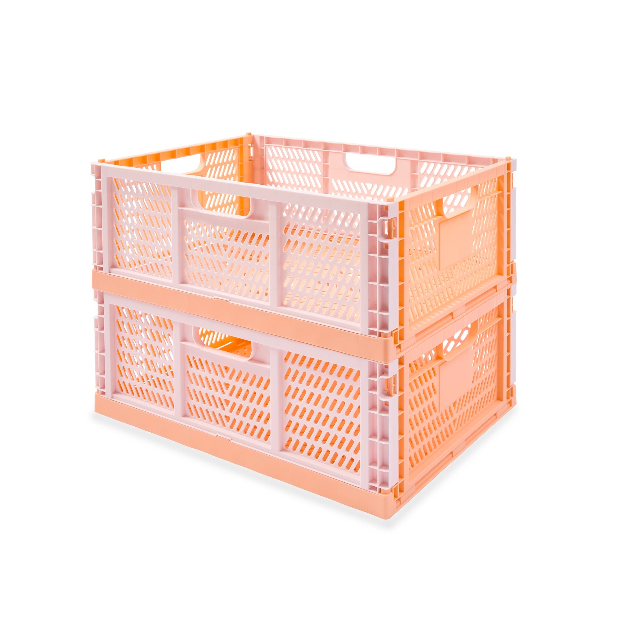 10 15L Collapsible Crate - Medium, Peach, 10 of 10