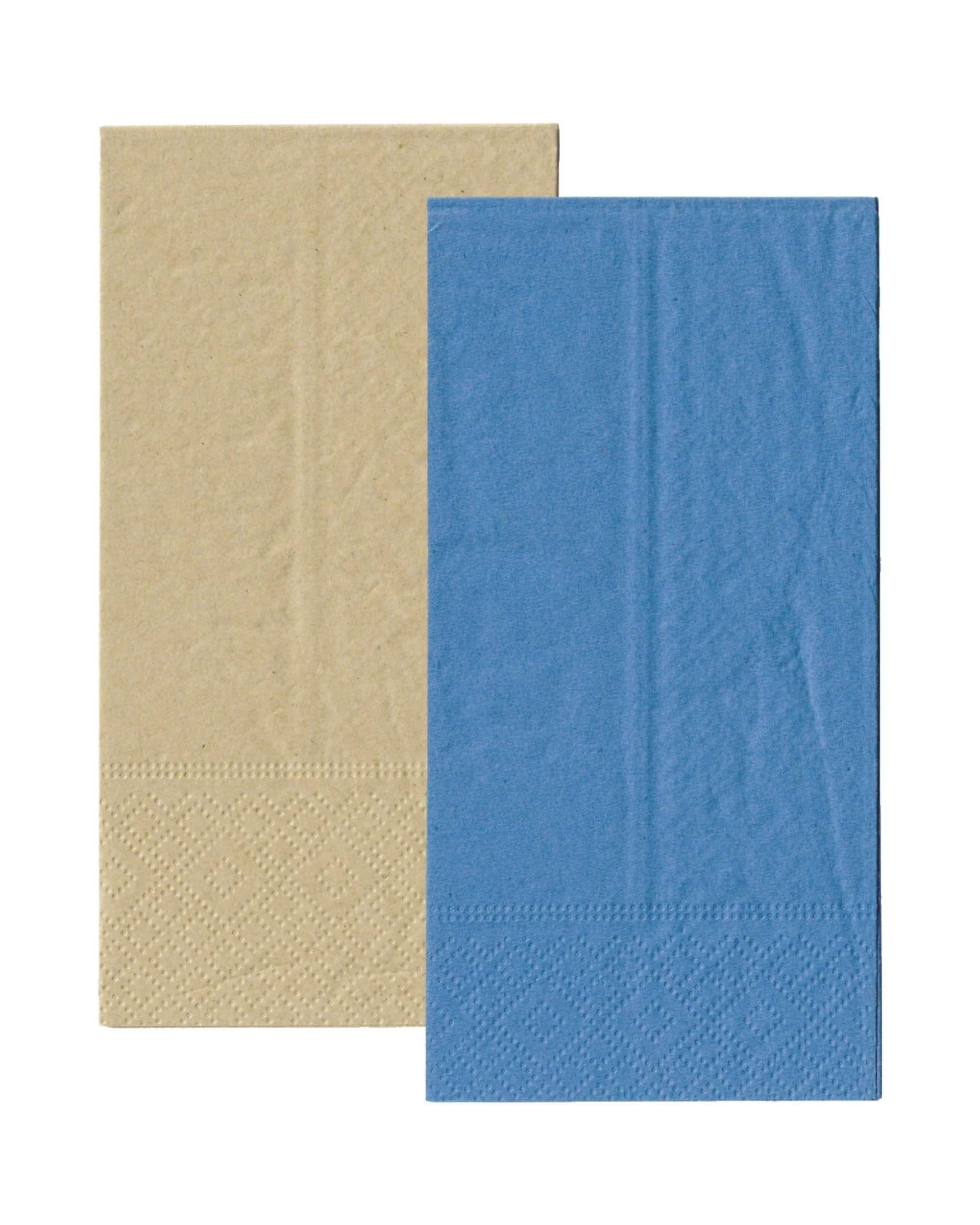 1 Alpen Classic Royal and Eco Brown Napkins Serviettes 1 8 GT Fold Pack of 20 - Blue, 1 of 2