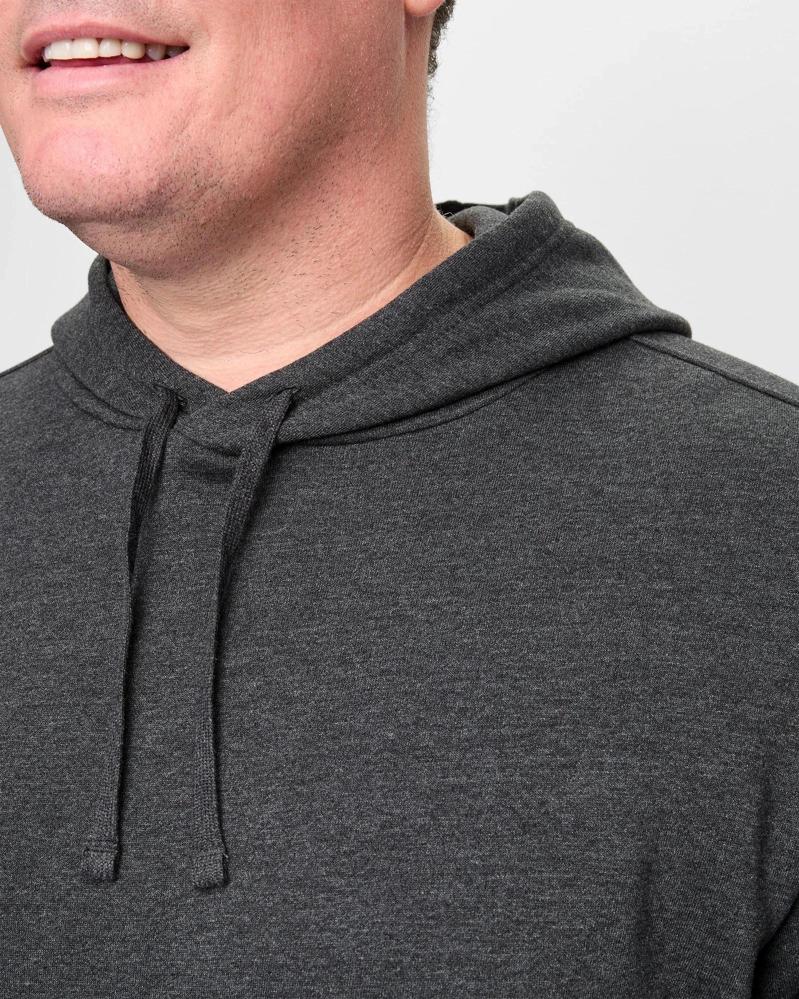 5 Target Man Plus Plus Size Fleece Popover Hoodie CHARCOAL, 5 of 5