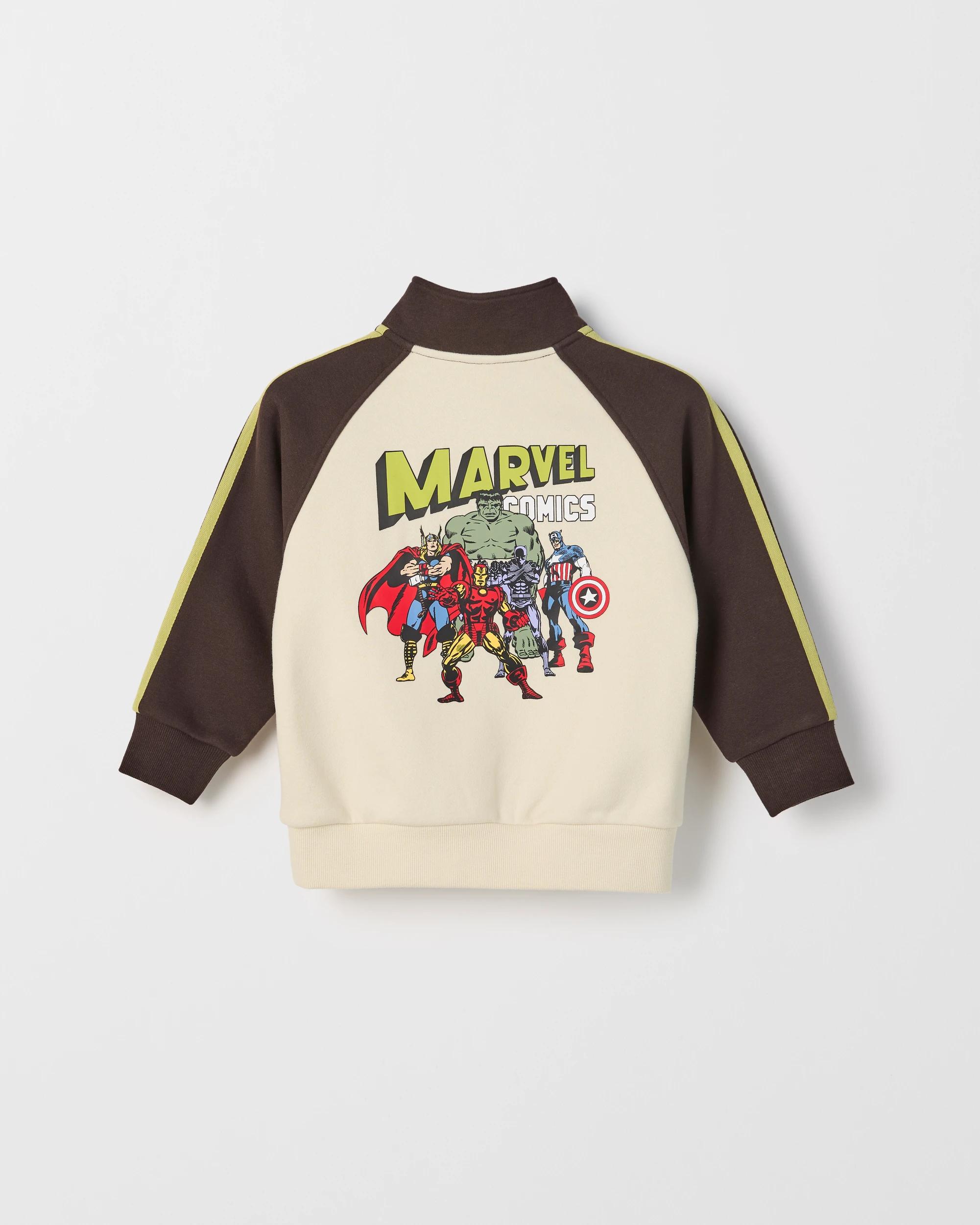 3 Marvel Australian Cotton Blend 1/4 Zip Raglan Sleeve Sports Jumper MULTI, 3 of 3