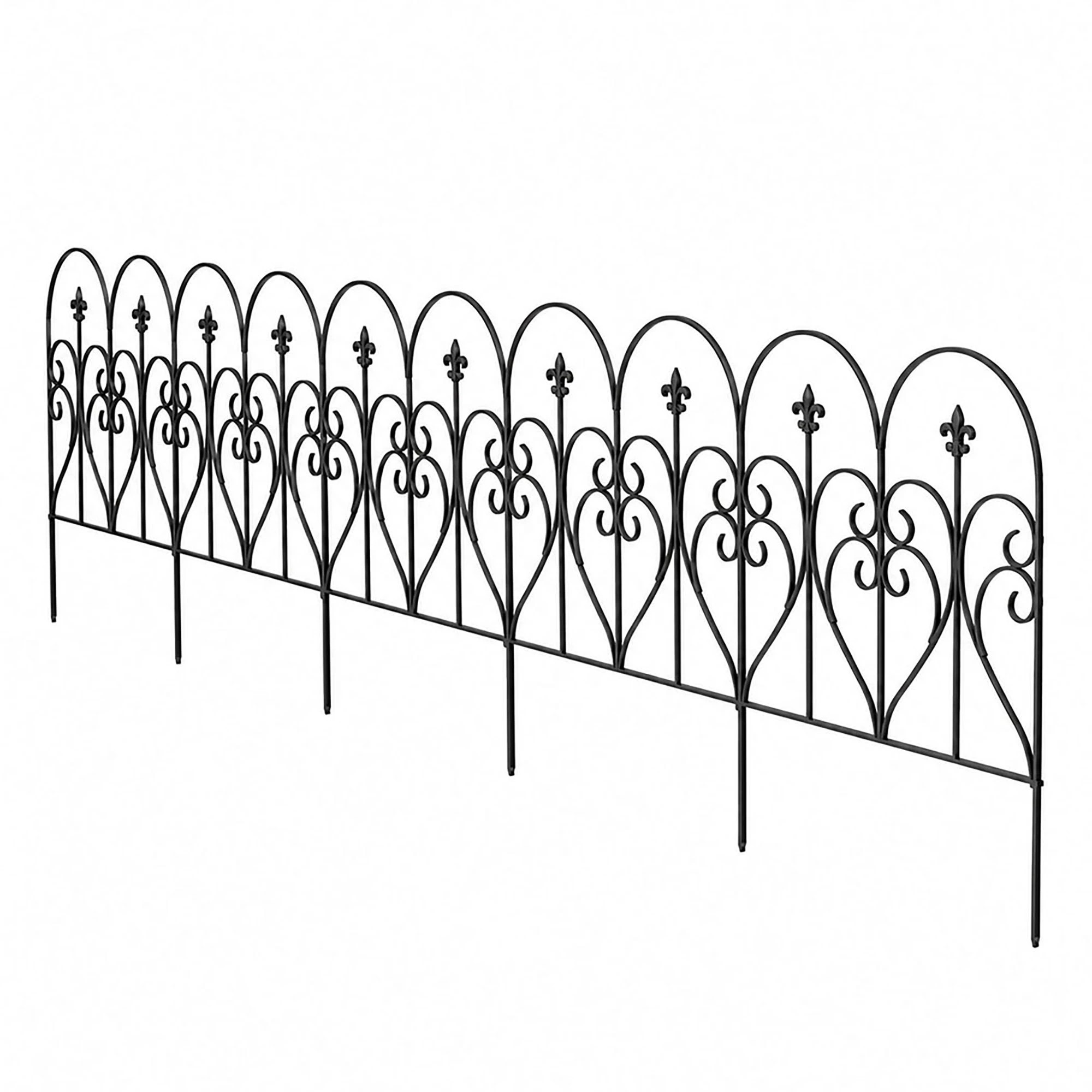 1 Mountview Decorative Garden Fence 5-Panel Animal Barrier Flower Edging Border, 1 of 7