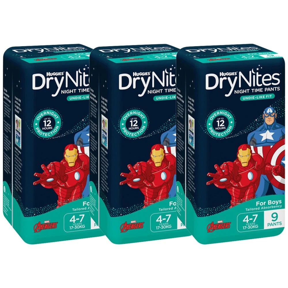 1 Huggies Pyjama Pants Size 4 Boy 27 Pack, 1 of 9