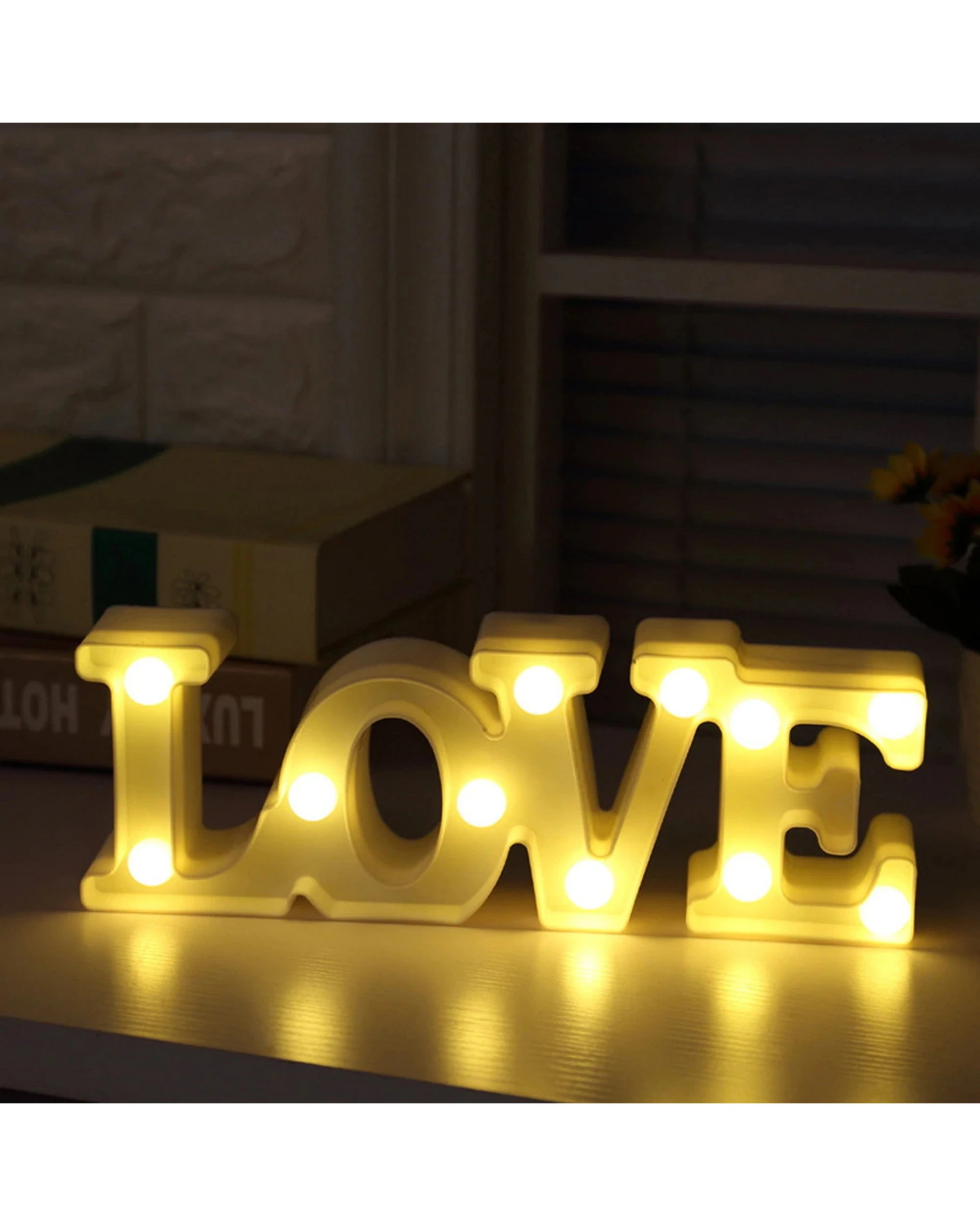 5 Partyrama White Light Up LED Love Light, 5 of 5