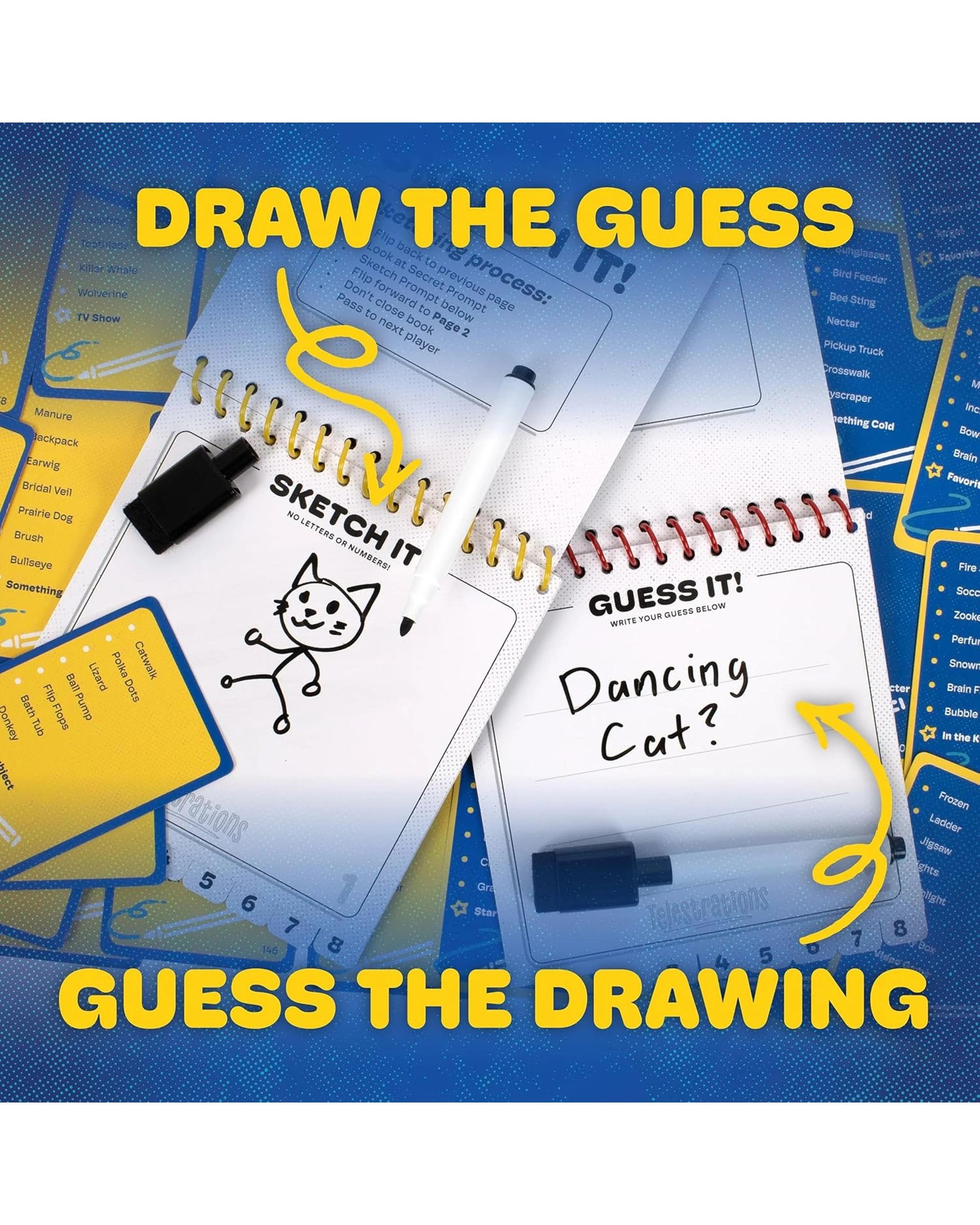 4 Telestrations 8 Player Party Pack Board Game, 4 of 10