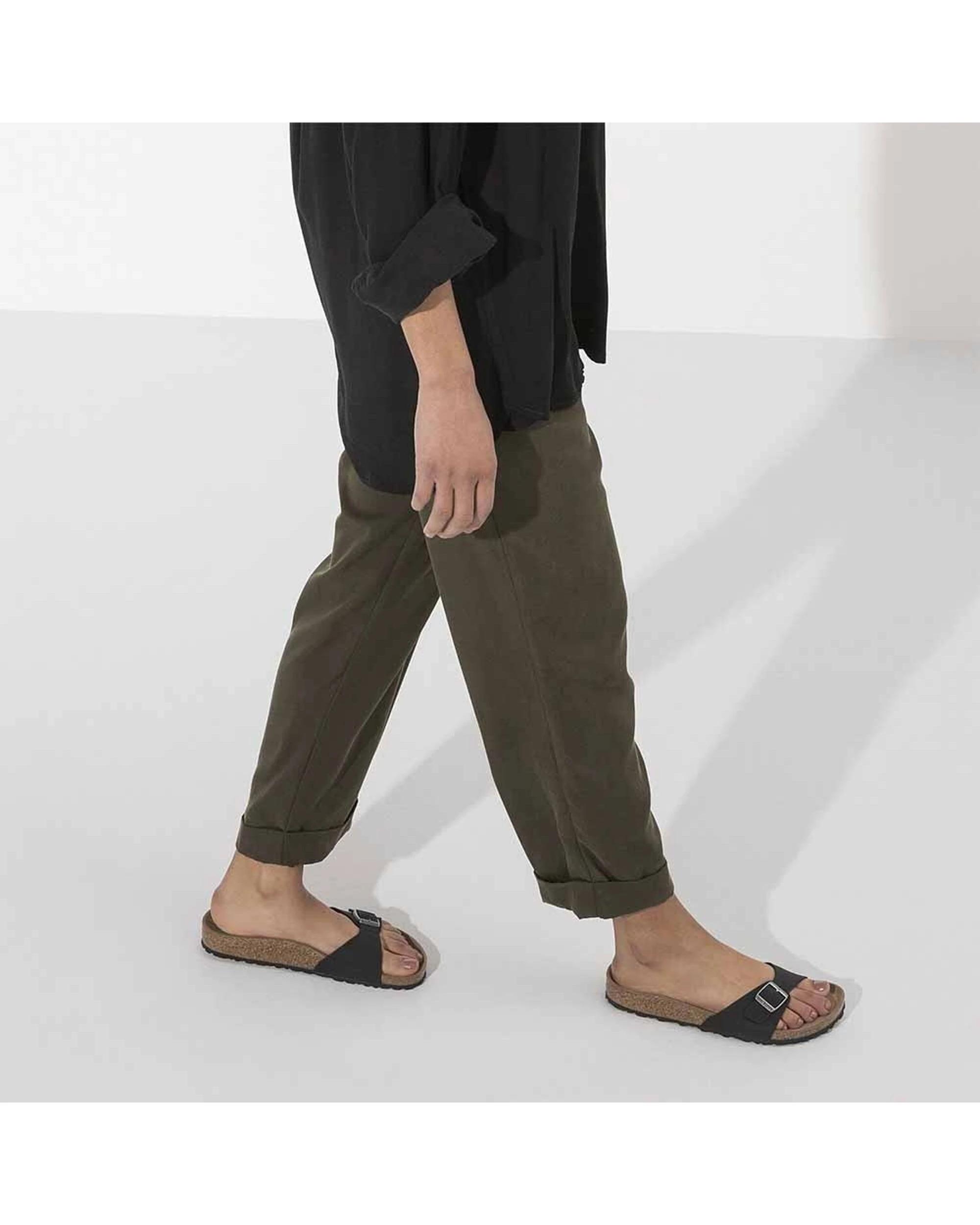 7 Birkenstock Madrid BirkiBuc Vegan Sandals Narrow Width BLACK, 7 of 7